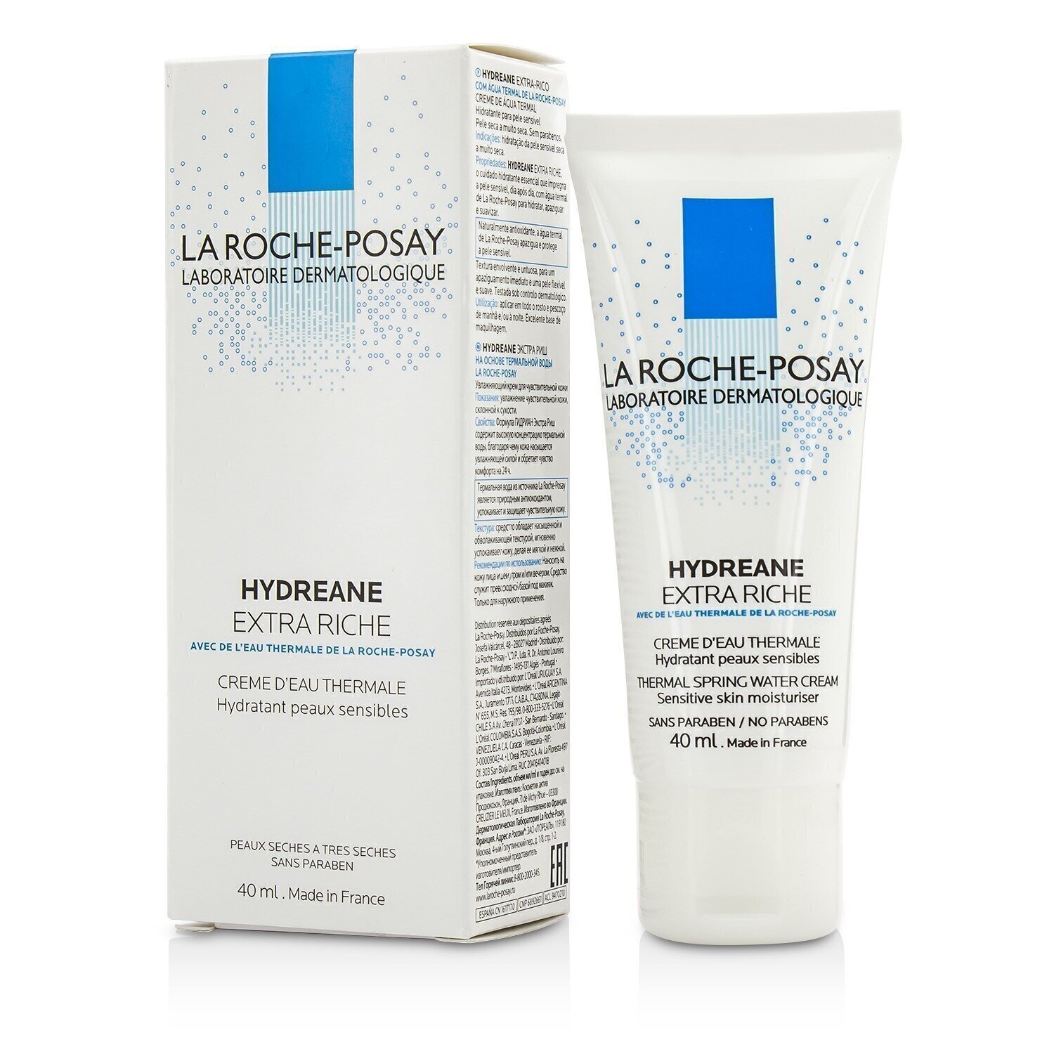 La Roche Posay Hydreane Thermal Spring Water Cream Sensitive Skin Moisturizer - Extra Rich 40ml/1.35oz