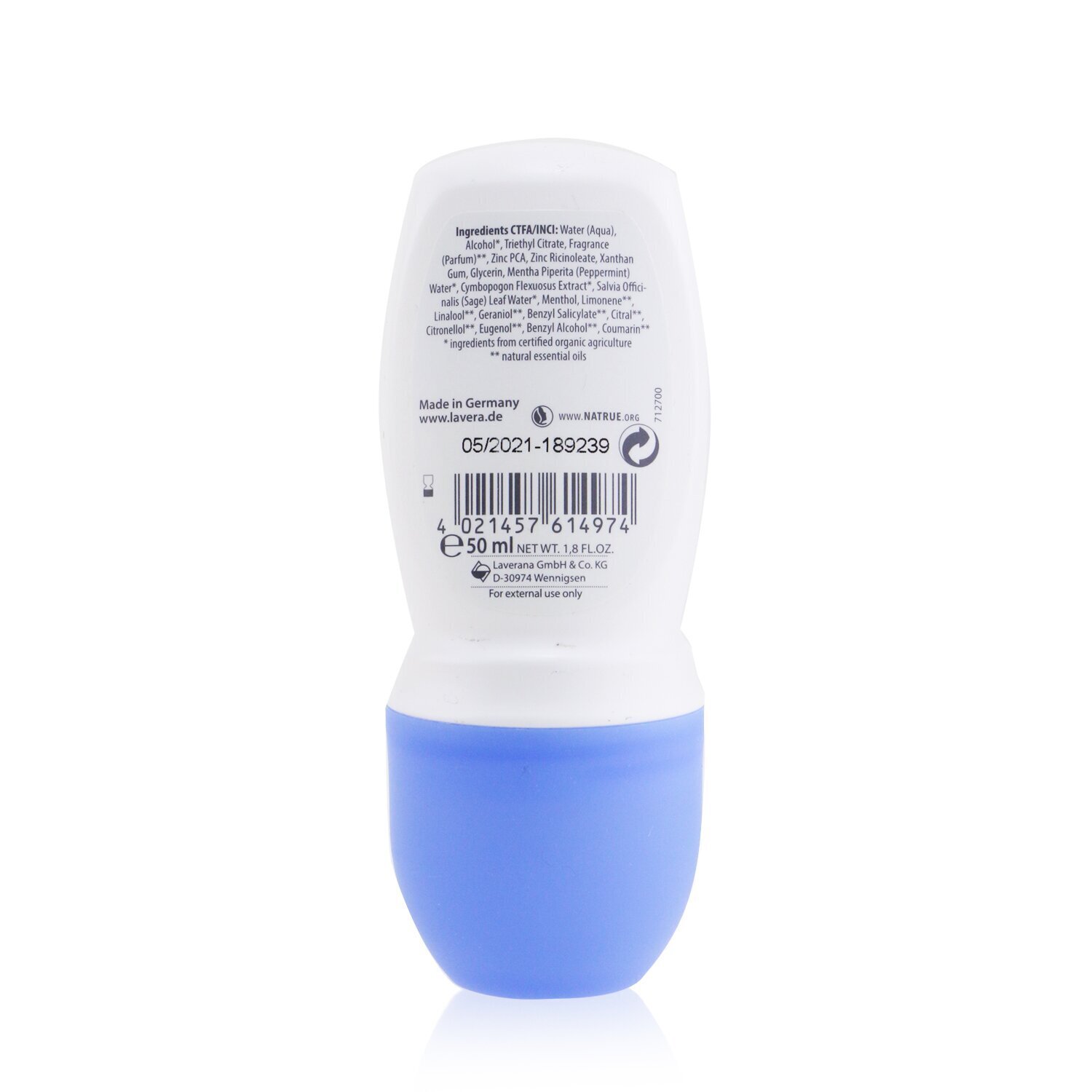 Lavera 24h Deodorant Roll-On with Organic Lemongrass - Fresh 50ml/1.7oz