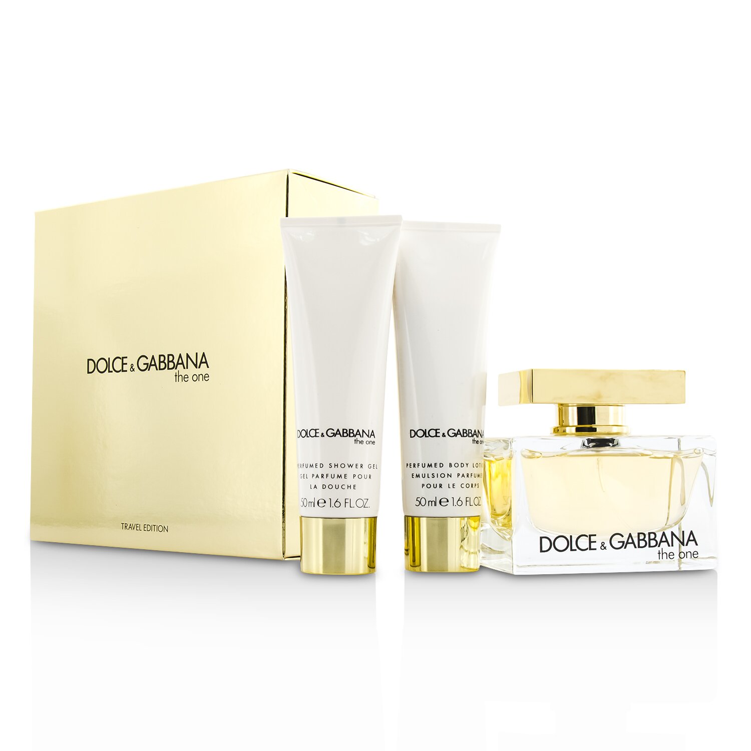 Dolce & Gabbana The One Coffret: Eau De Parfum Spray 75ml/2.5oz + Body Lotion 50ml/1.6oz + Shower Gel 50ml/1.6oz 3pcs