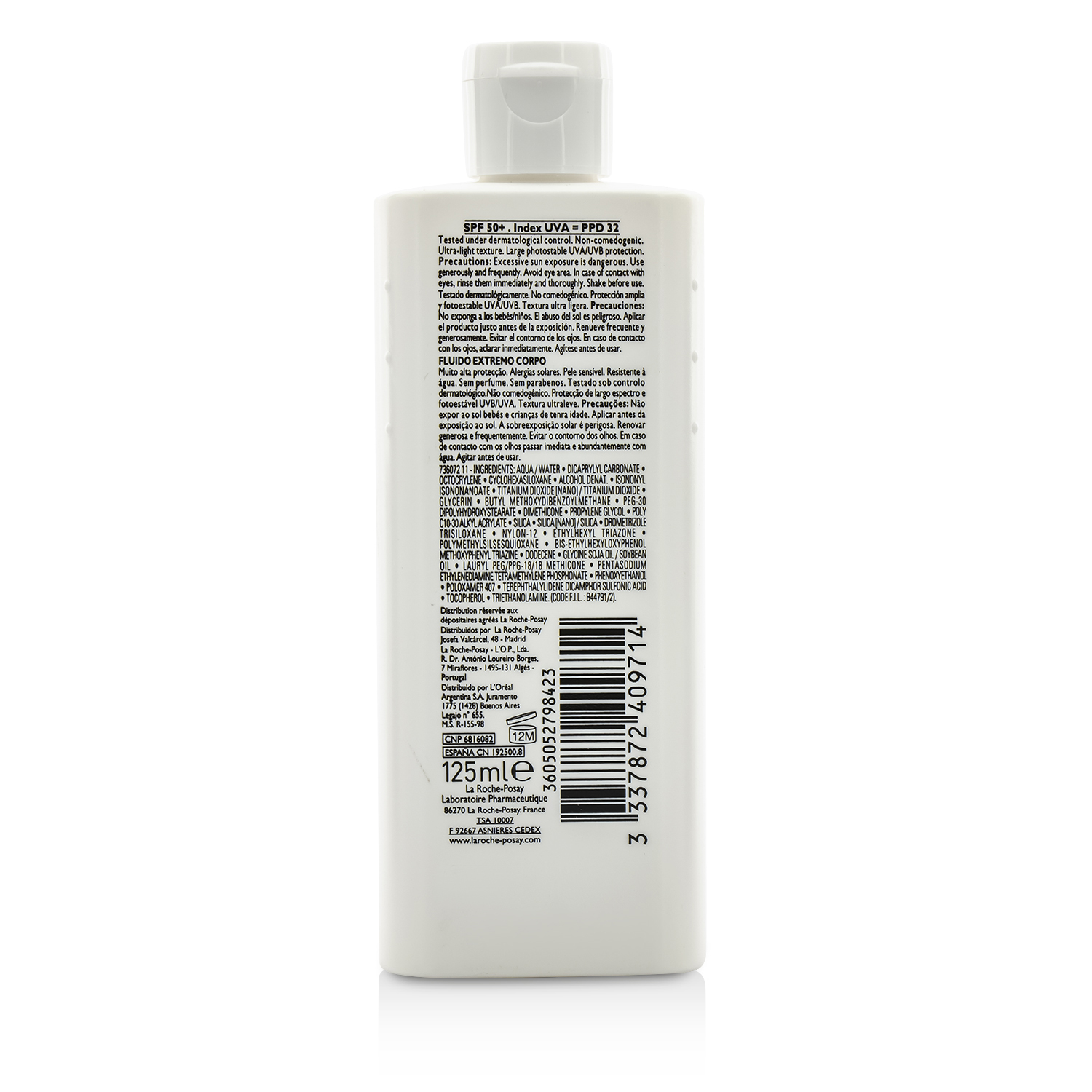 La Roche Posay Anthelios XL 50 Extreme Fluid SPF 50+ 125ml/4.23oz