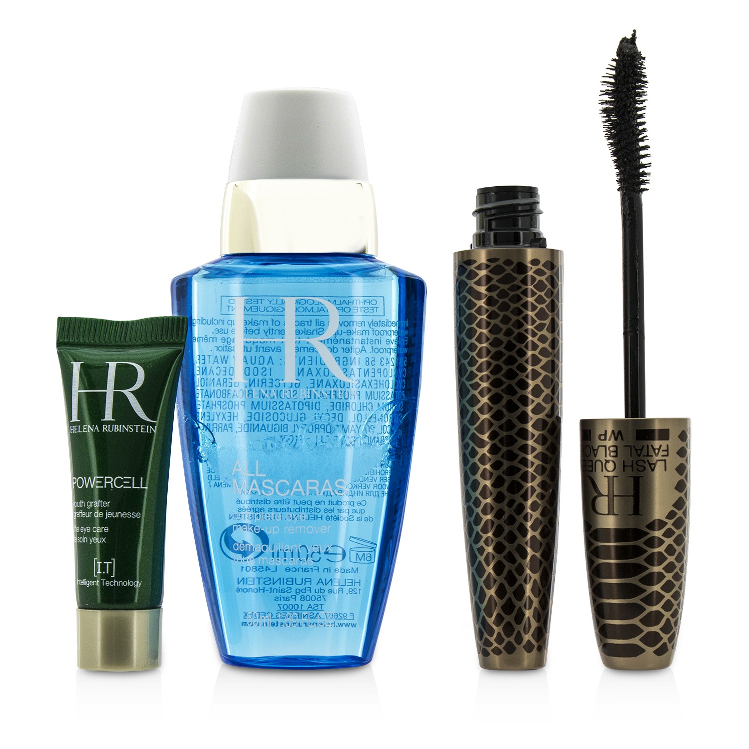 Helena Rubinstein Zestaw Lash Queen Fatal Blacks Waterproof Mascara Kit: Mascara 7.2ml/0.24oz + MakeUp Remover 50ml/1.69oz + Powercell 3ml/0.15oz 3pcs