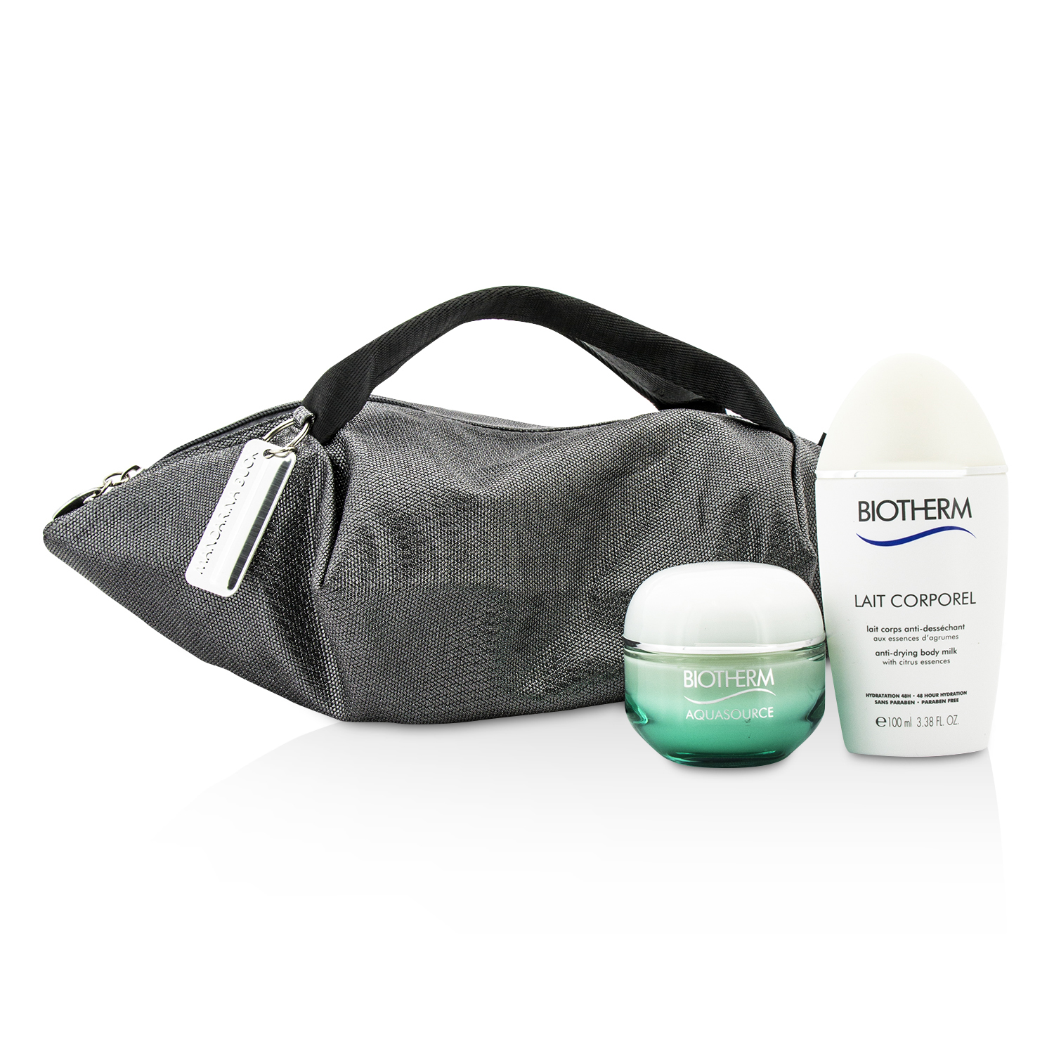 Biotherm Zestaw Aquasource & Body Care X Mandarina Duck Coffret: Cream N/C 50ml + Anti-Drying Body Care 100ml + Handle Bag 2pcs+1bag