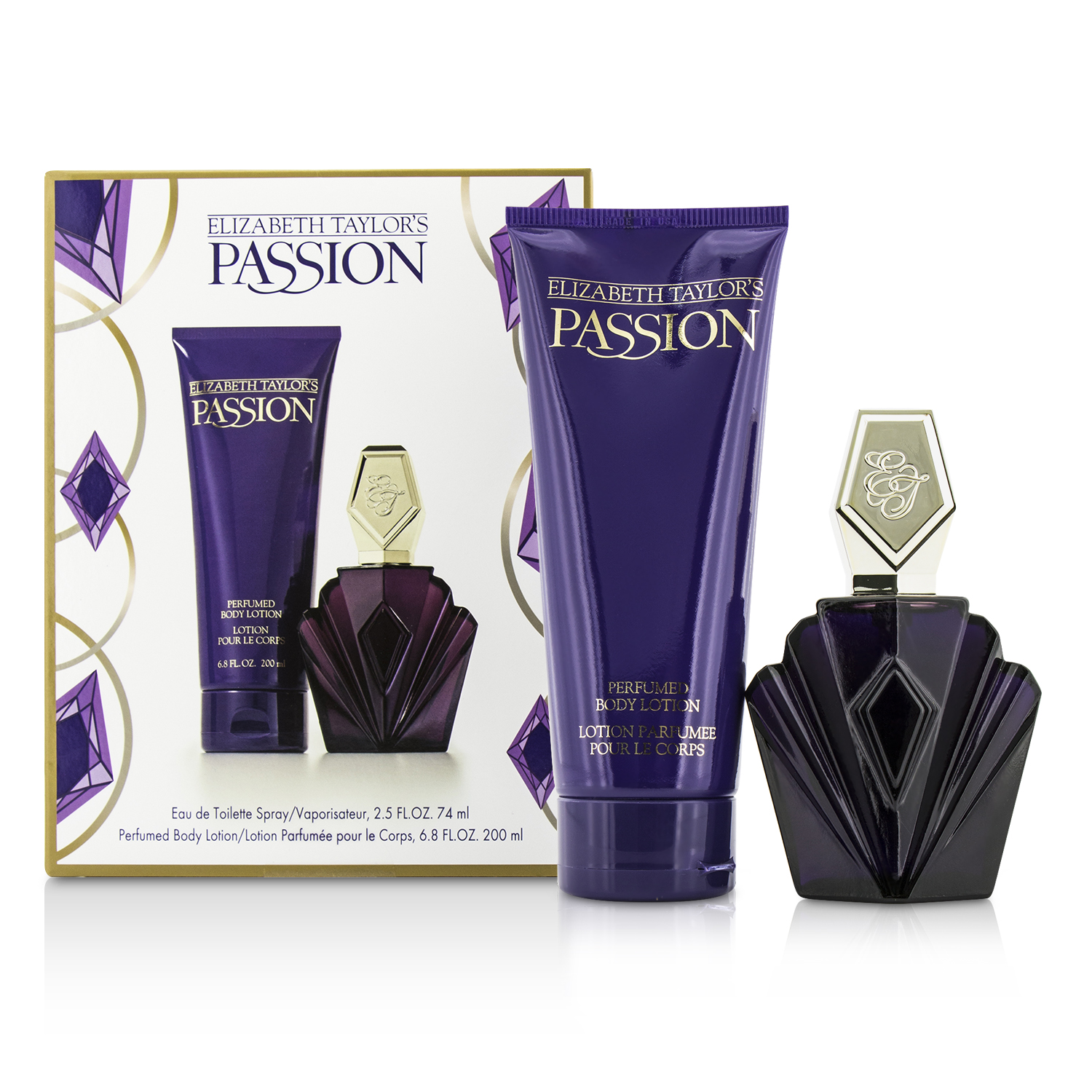Elizabeth Taylor Passion Coffret: Eau De Toilette Spray 74ml/2.5oz + Body Lotion 200ml/6.8oz 2pcs