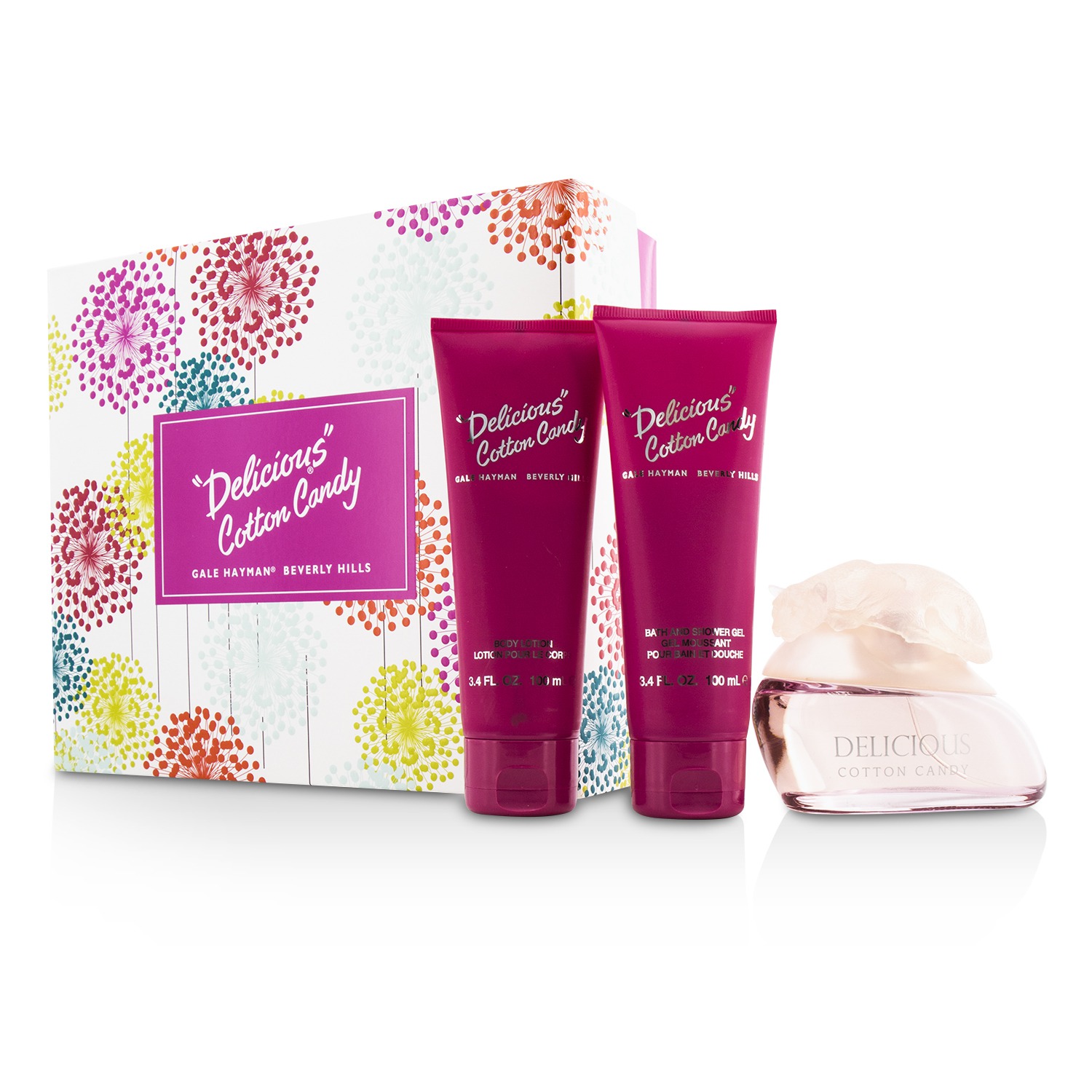 Gale Hayman Delicious Cotton Candy Coffret: Eau De Toilette Spray 100ml/3.3oz + Body Lotion 100ml/3.4oz + Shower Gel 100ml/3.4oz 3pcs