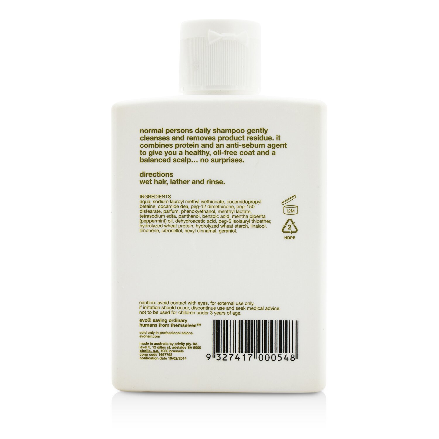 Evo Normal Persons Daily šampon 300ml/10.1oz