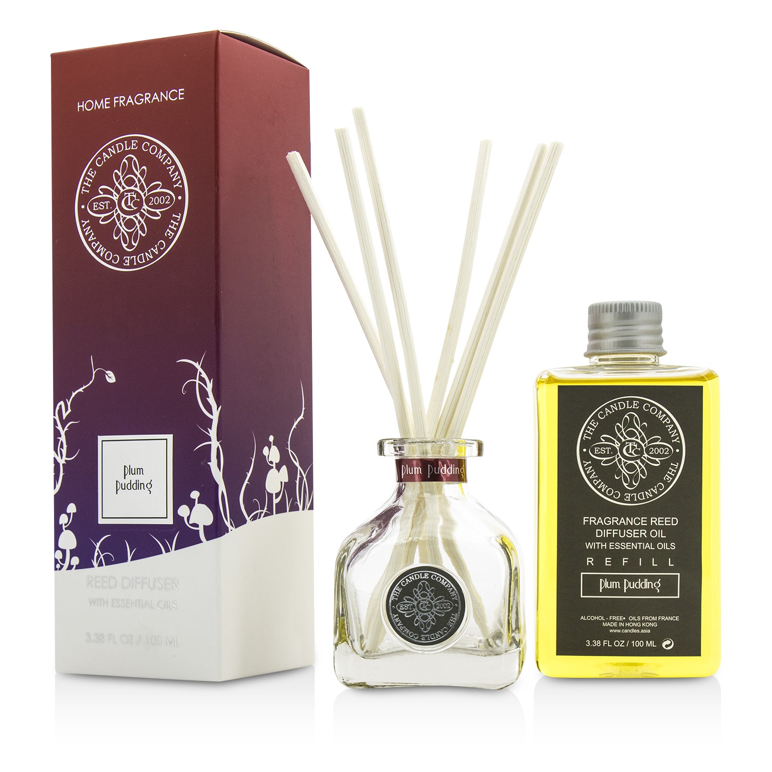 蜡烛世家  The Candle Company 精油藤枝扩香座 - Plum Pudding 100ml/3.38oz