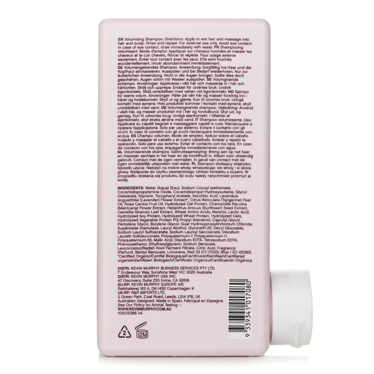 Kevin.Murphy Angel.Wash (A Volumising Shampoo - For Fine, Dry or Coloured Hair) 250ml/8.4oz