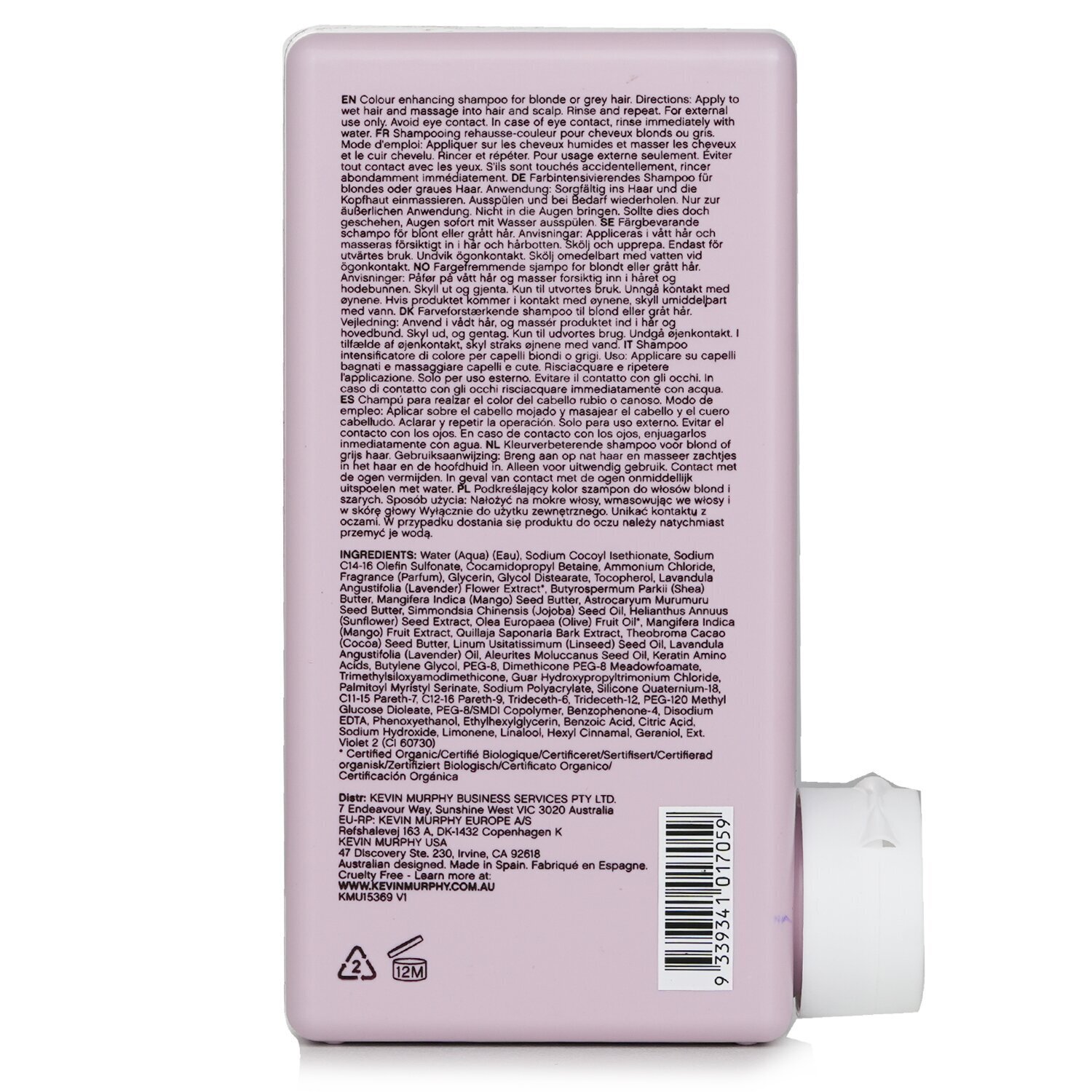 Kevin.Murphy Blonde.Angel.Wash (Colour Enhancing Shampoo - For Blonde Hair) 250ml/8.4oz
