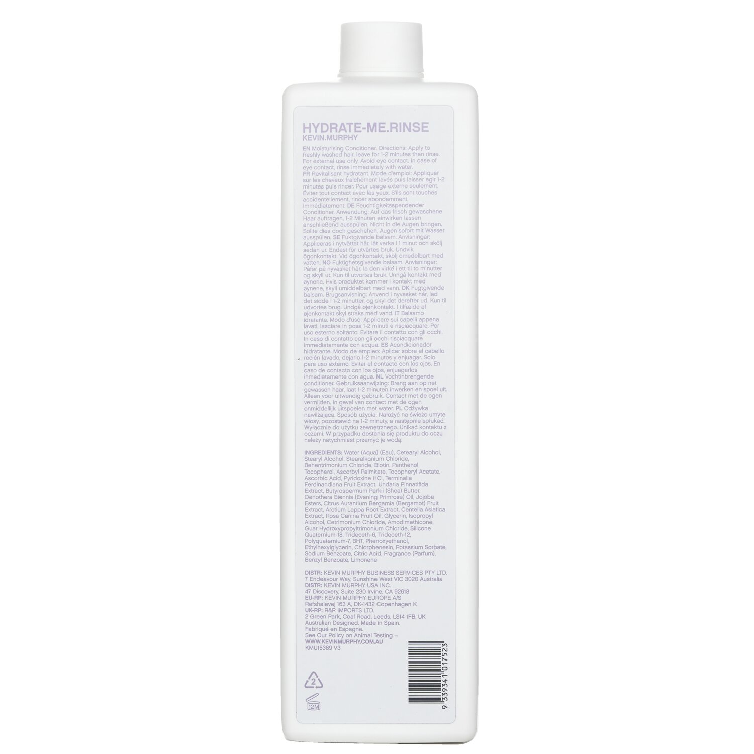 Kevin.Murphy Hydrate-Me.Rinse (Kakadu Plum Infused hydratace Delivery System - pro barvené vlasy) 1000ml/33.8oz