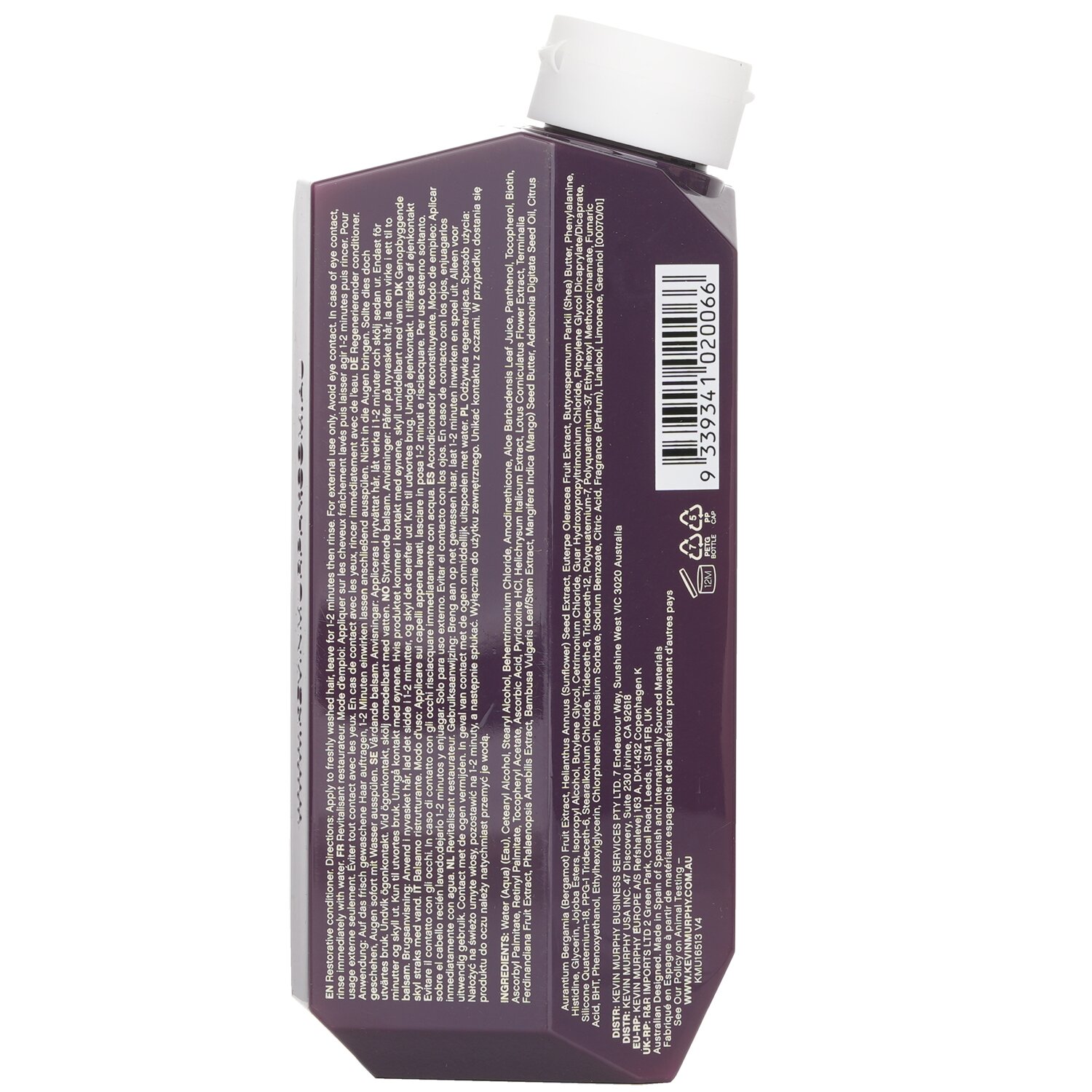 Kevin.Murphy Young.Again.Rinse (Immortelle and Baobab Infused Restorative Softening Conditioner - To Dry, Brittle or Damaged Hair) 250ml/8.4oz