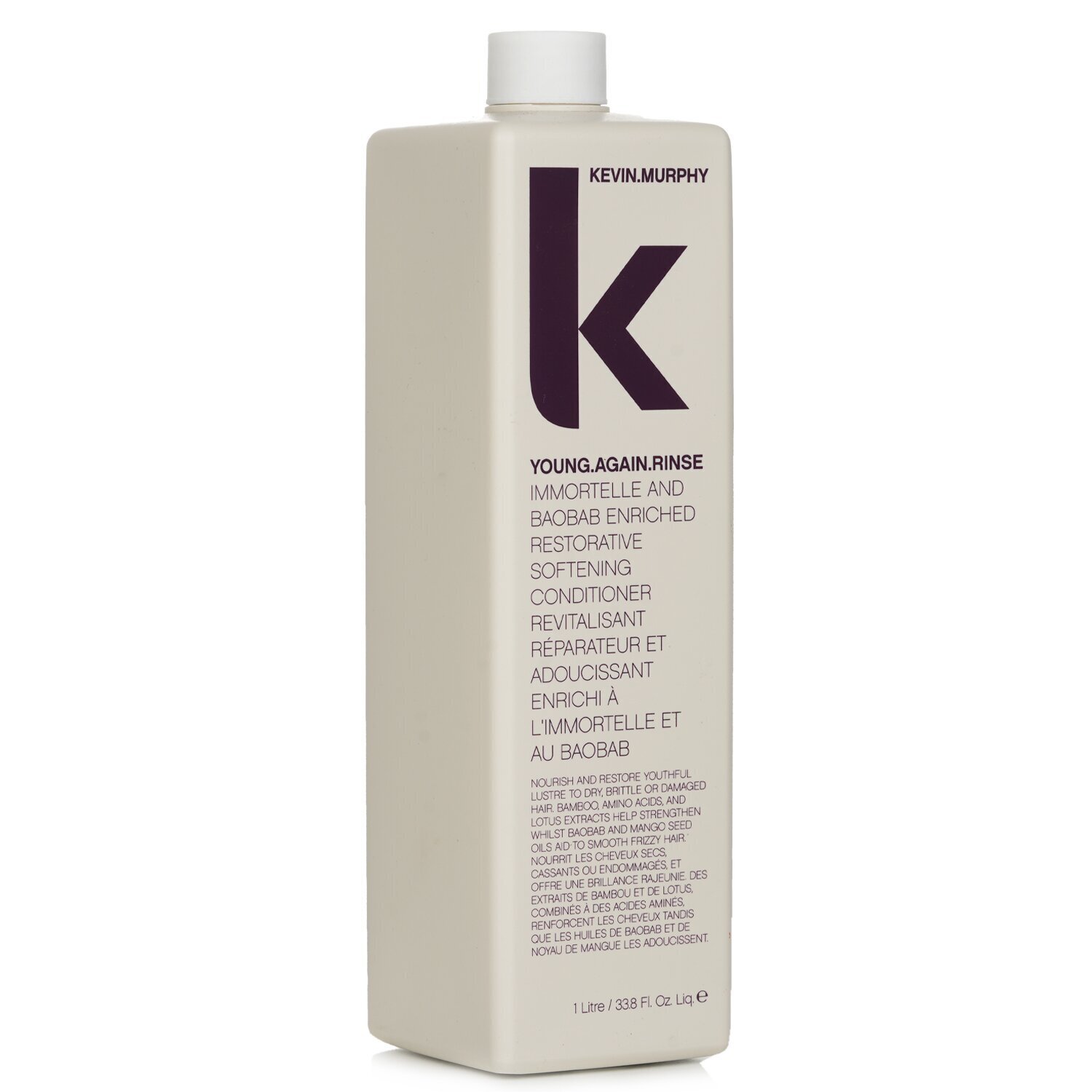 Kevin.Murphy Young.Again.Rinse (Immortelle and Baobab Infused Restorative Softening Conditioner - To Dry, Brittle or Damaged Hair) 1000ml/33.8oz