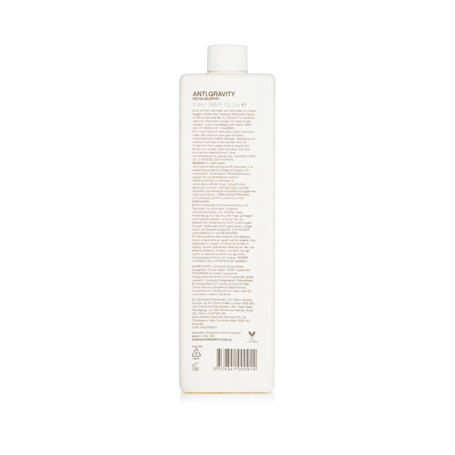 Kevin.Murphy Anti.Gravity Oil Free Volumiser (for større, tykkere hår) 1000ml/33.6oz