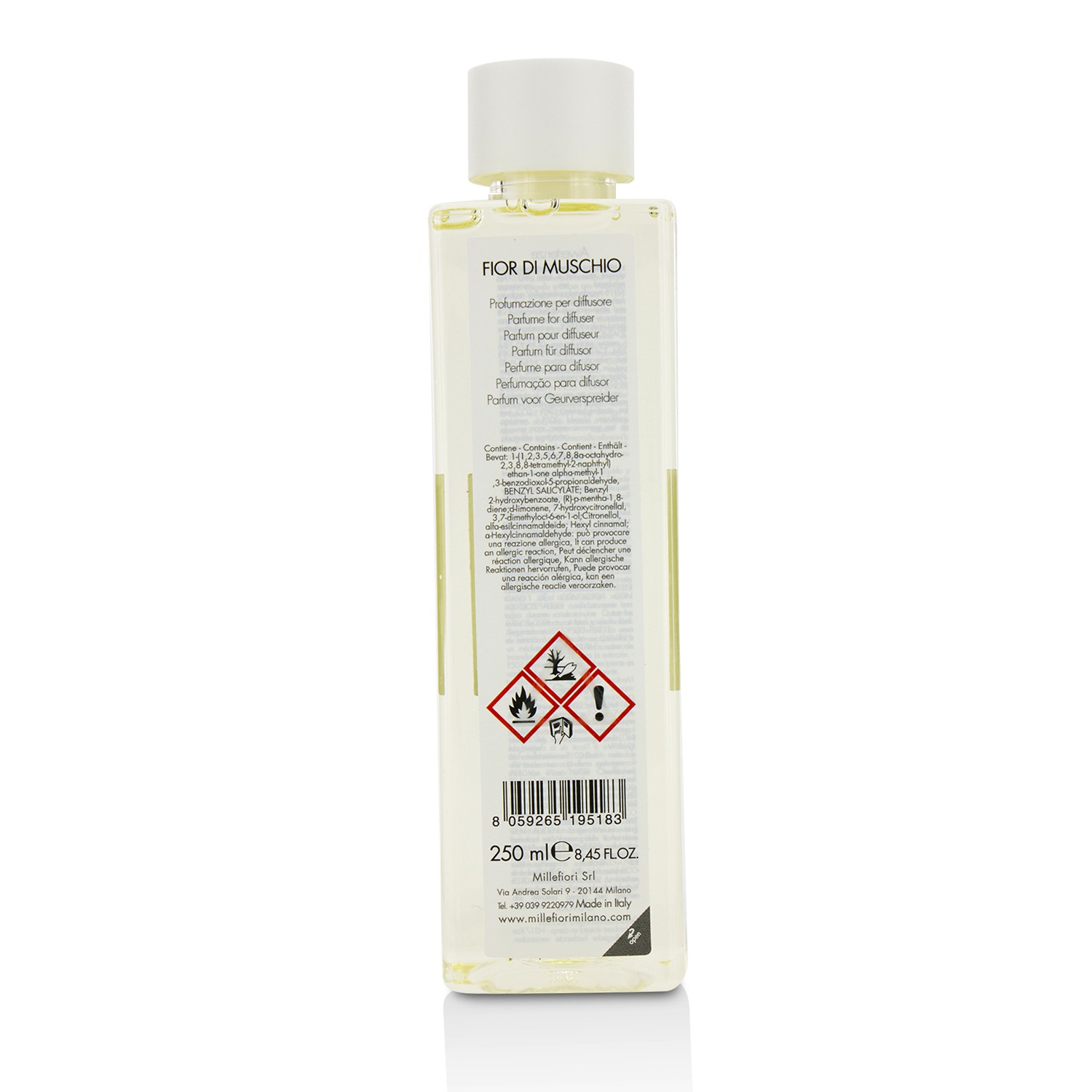 Millefiori Zona Fragrance Diffuser Refill - Fior Di Muschio 250ml/8.45oz