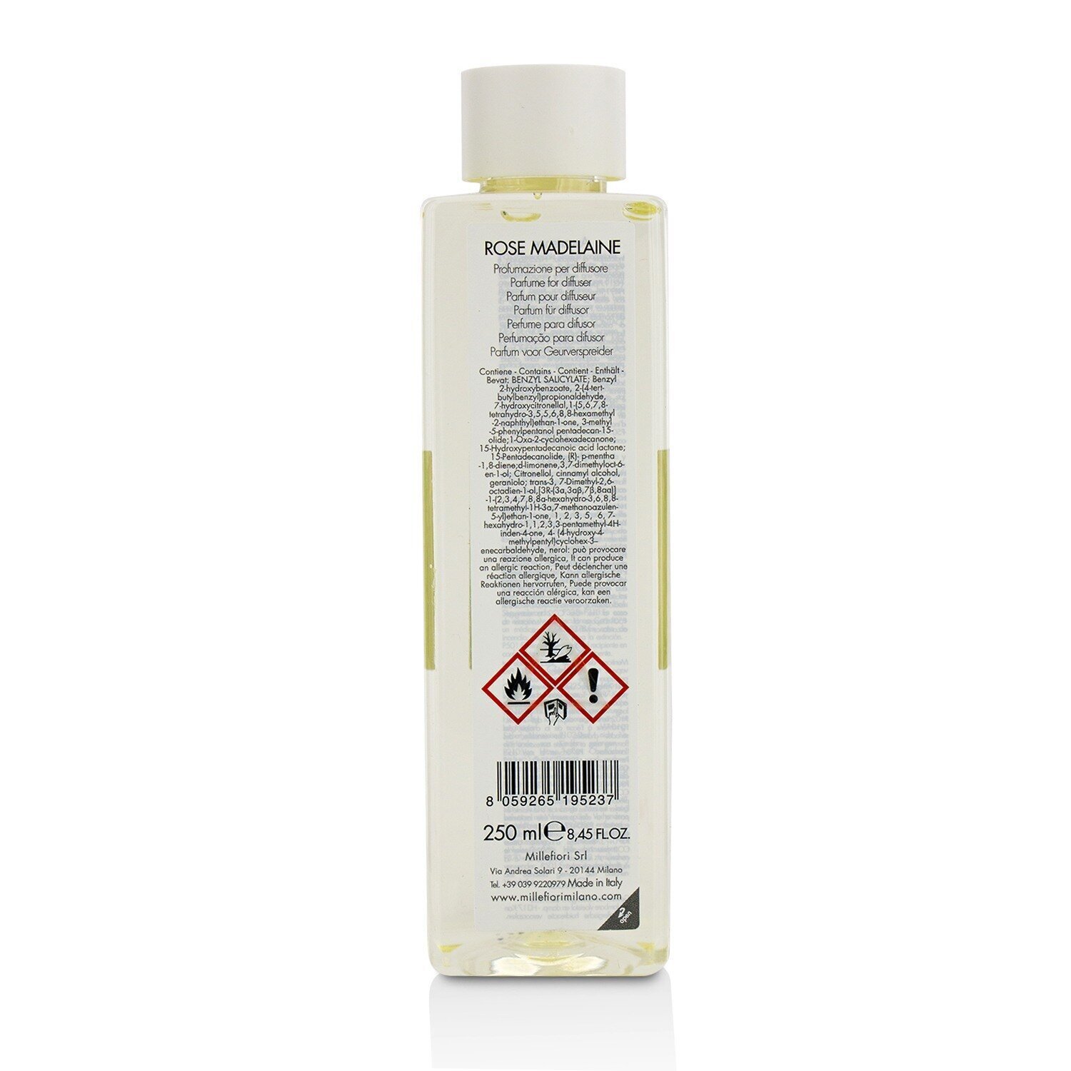 Millefiori Zona Fragrance Huonetuoksu Uudelleentäytettävä - Rose Madelaine 250ml/8.45oz