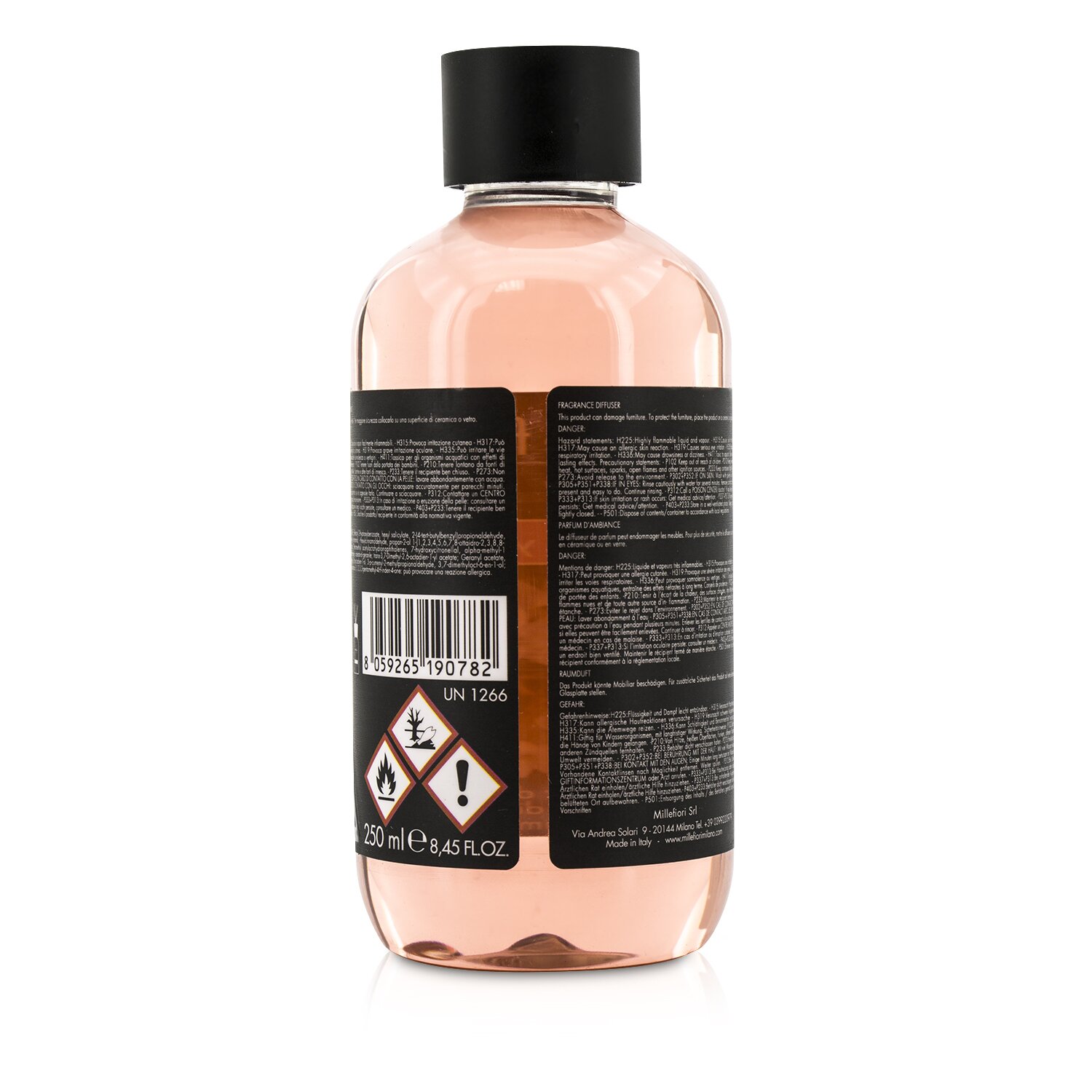 Millefiori Natural Fragrance Huonetuoksu Uudelleentäytettävä - Jasmine Ylang 250ml/8.45oz