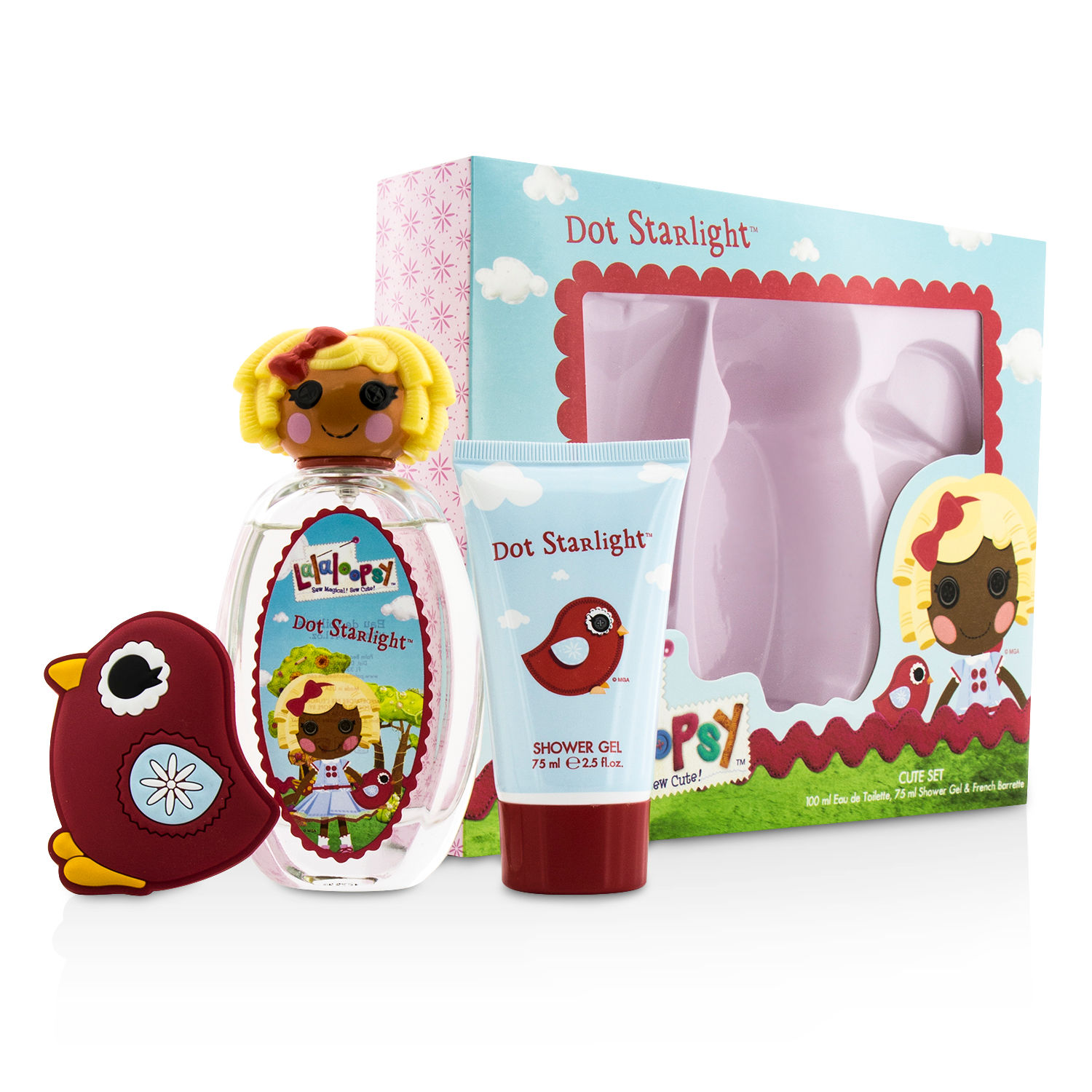 Lalaloopsy Dot Starlight Cute Coffret: Eau De Toilette Spray 100ml/3.4oz + Shower Gel 75ml/2.5oz + French Barrette 3pcs