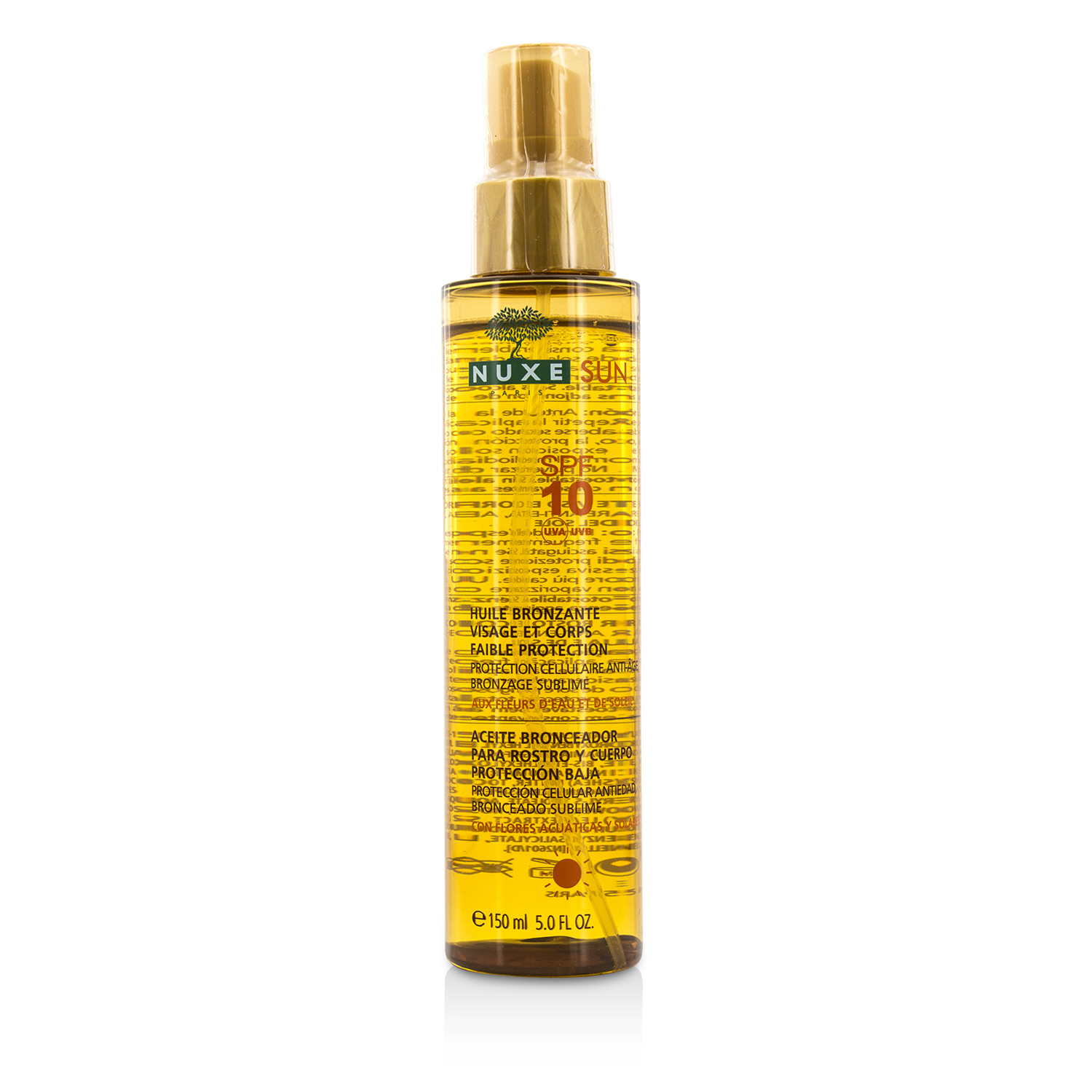Nuxe Nuxe Sun Tanning Oil For Face & Body Low Protection SPF 10 150ml/5oz