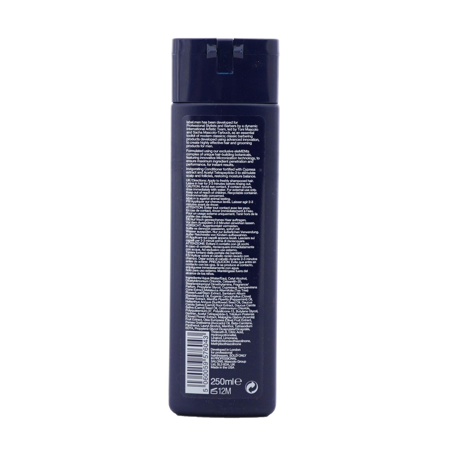 Label.M Men's Invigorating Conditioner (Restores Moisture and Vitality, Tones and Balances Scalp, Healthy Shiny Results) 250ml/8.4oz