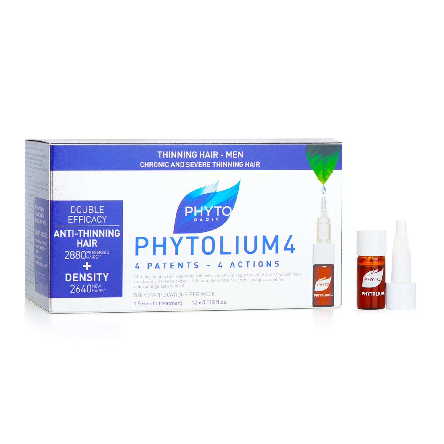 Phyto PhytoLium 4 Chronic and Severe Anti-Thinning Hair Concentrate (For Thinning Hair - Men) 12x3.5ml/0.118o
