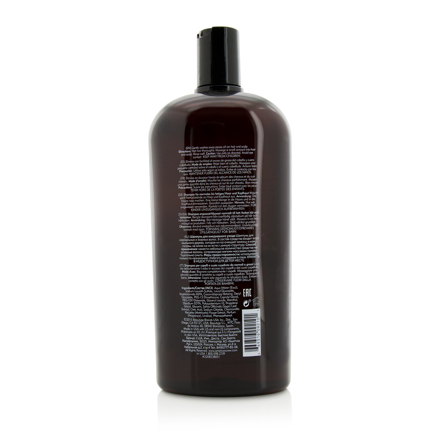 American Crew Men Daily Shampoo (For Normal to Oily Hair and Scalp) 1000ml/33.8oz