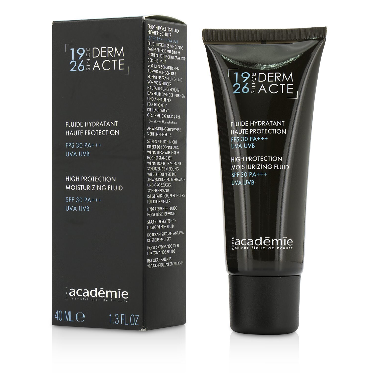 Academie Derm Acte High Protection Moisturizing Fluid SPF 30 PA+++ UVA UVB 40ml/1.3oz