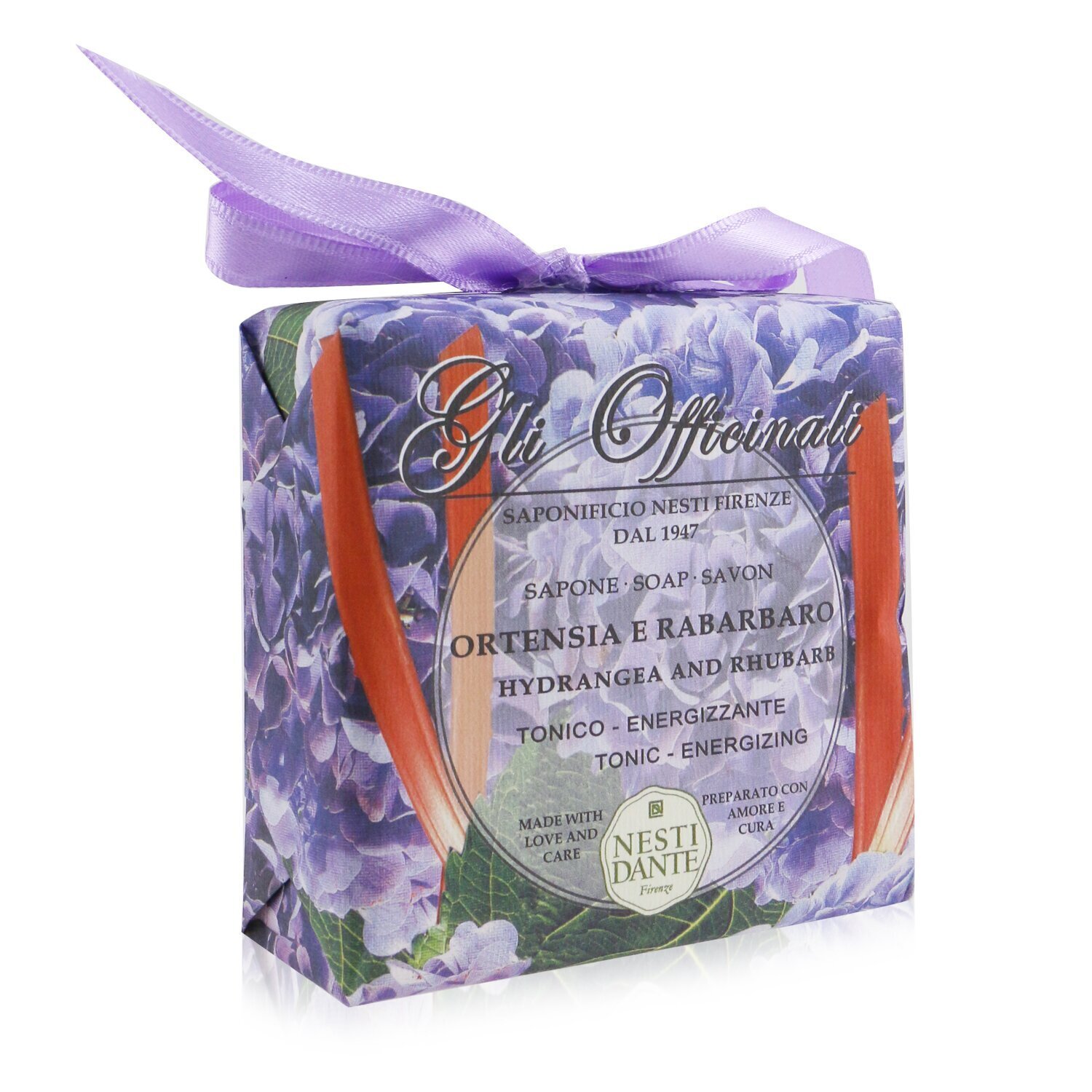 Nesti Dante Sabonete Gli Officinali - Hortênsia e Ruibarbo - Tônico e Energizante 200g/7oz