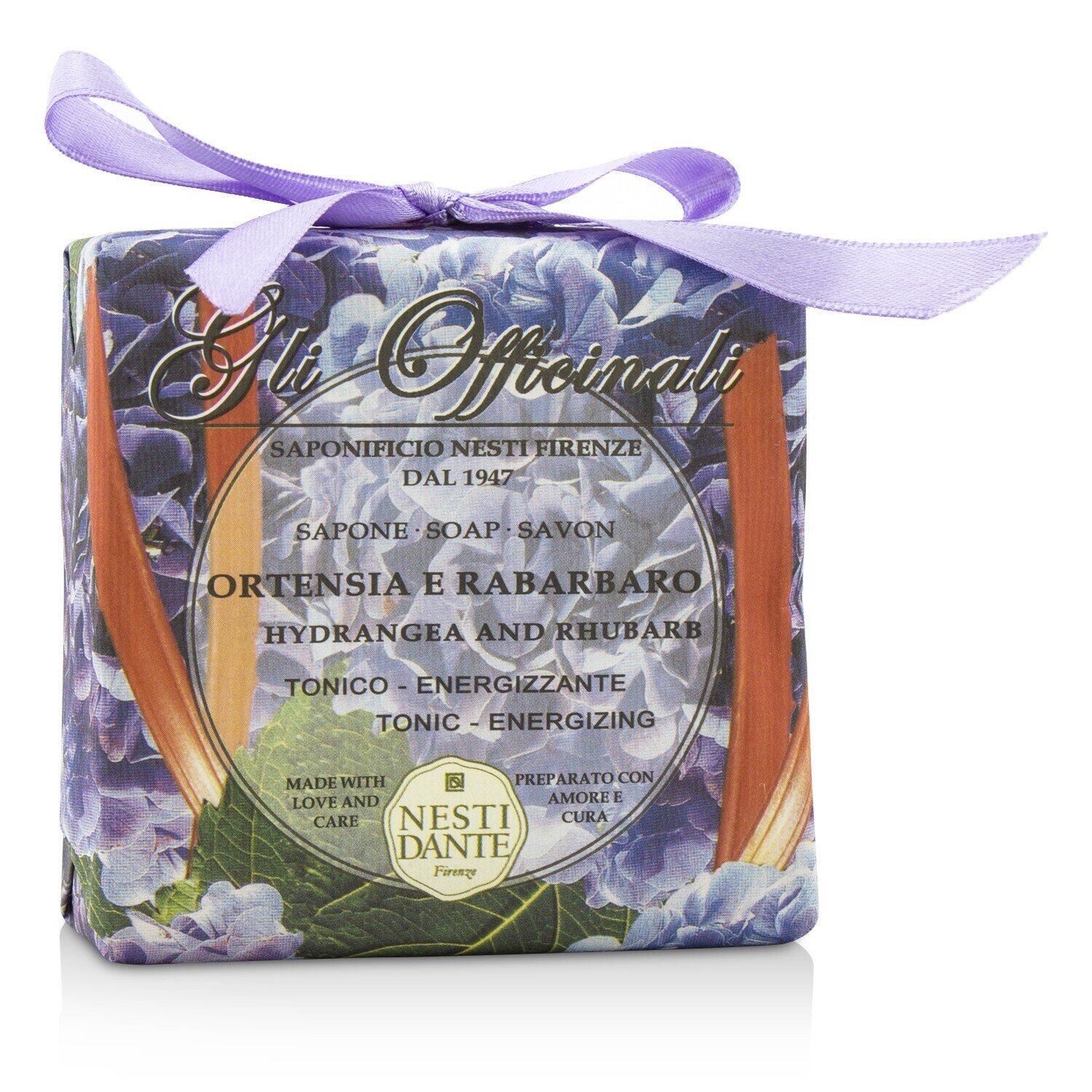 Nesti Dante Sabonete Gli Officinali - Hortênsia e Ruibarbo - Tônico e Energizante 200g/7oz
