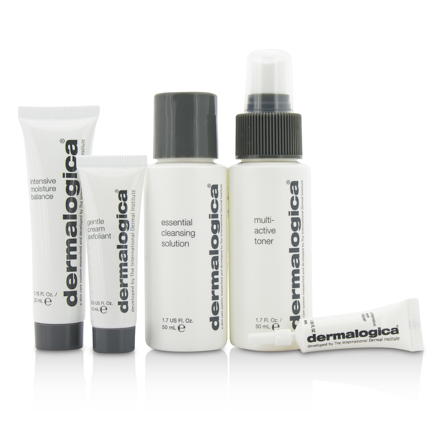 Dermalogica Dry Skin Kit: Cleanser 50ml + Toner 50ml + Moisture Balance 22ml + Exfoliant 10ml + Eye Repair 4ml 5pcs