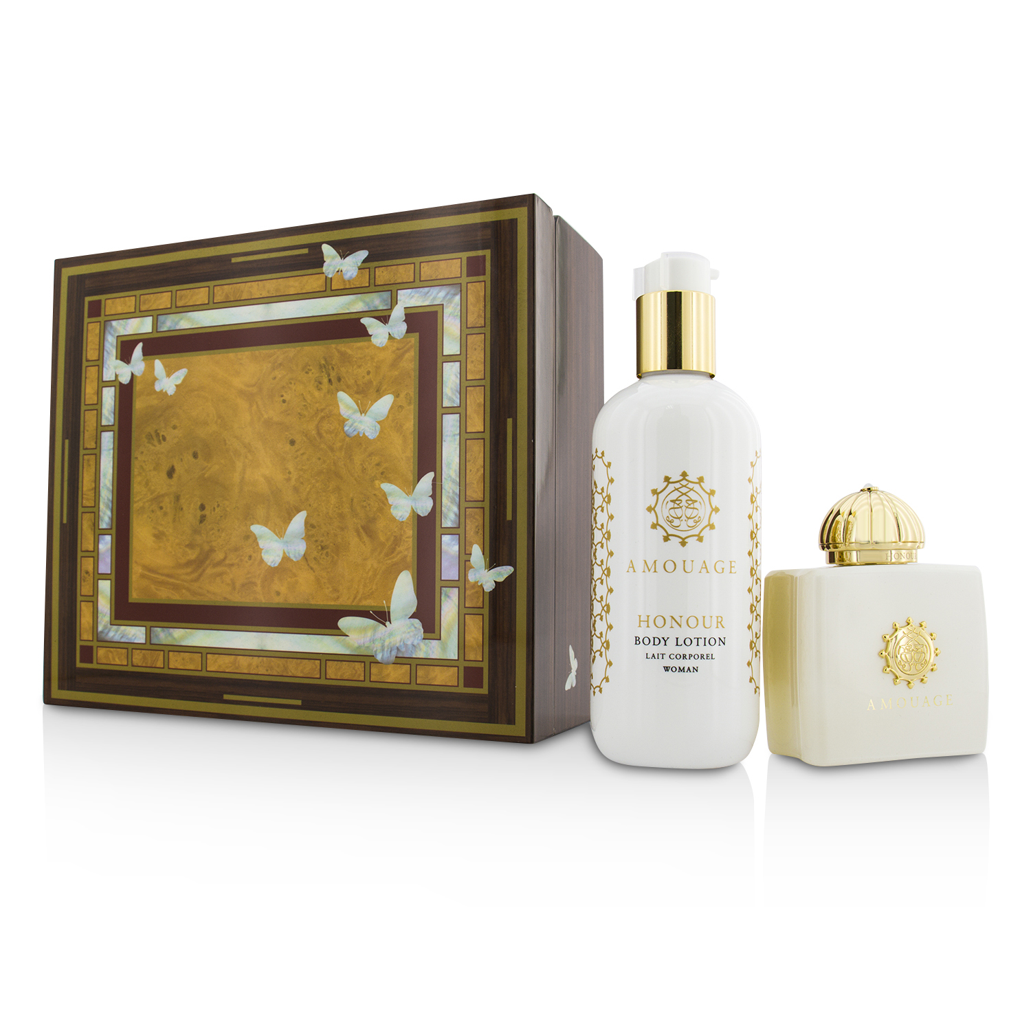 Amouage Honour Coffret: Eau De Parfum Spray 100ml/3.4oz + Body Lotion 300ml/10oz 2pcs