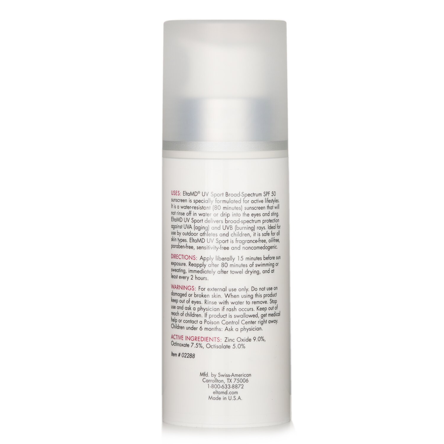 EltaMD UV Sport Water-Resistant Full-Body Sunscreen SPF 50 198g/7oz