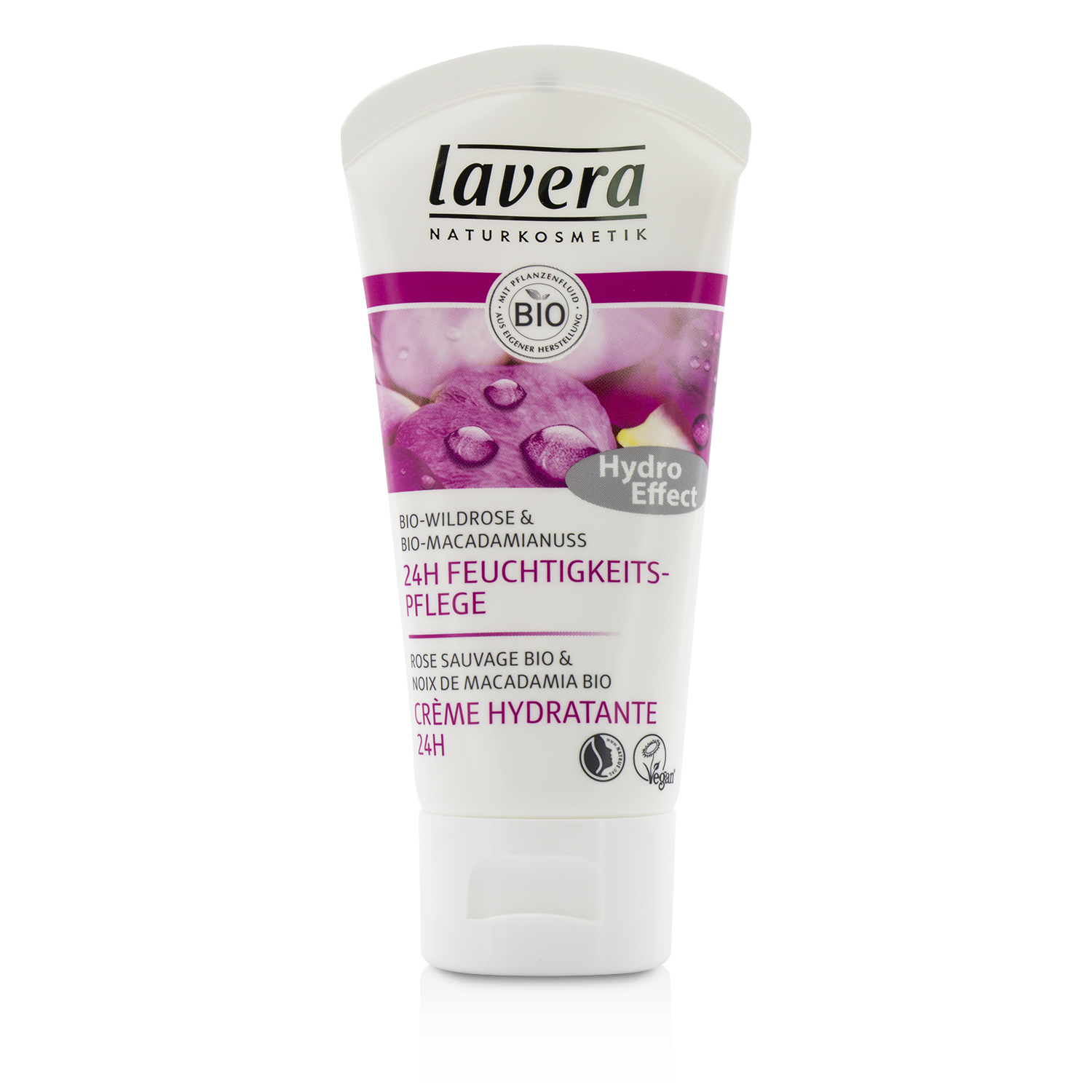 Lavera Organic Wild Rose & Macadamia Nut Ultra-Hydrating Cream - Dry Skin 50ml/1.69oz