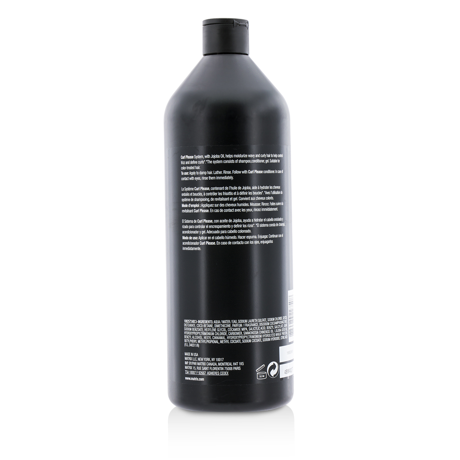 Matrix Total Results Curl Please Jojoba Oil Shampoo (For Nurturing Curls) 1000ml/33.8oz