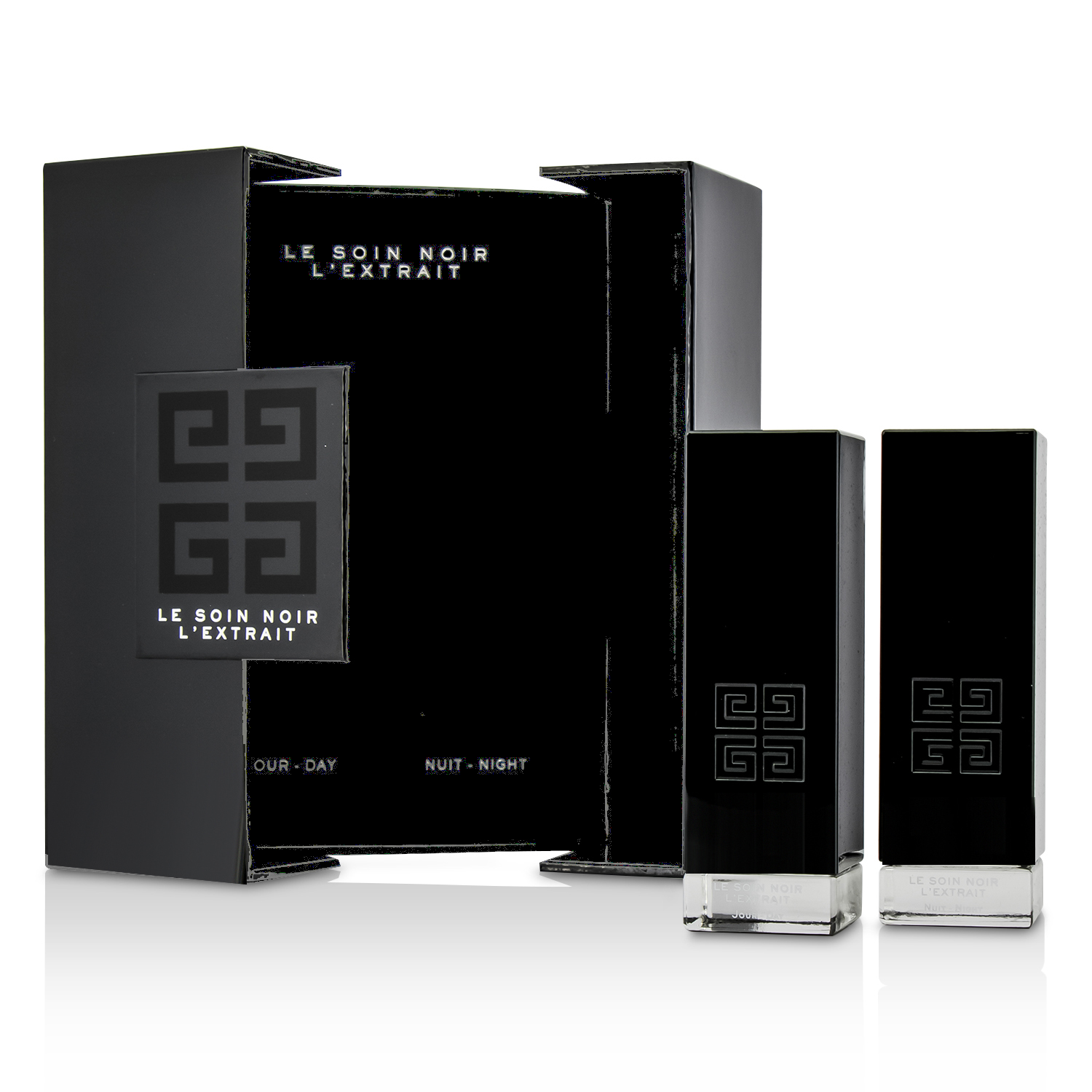 Givenchy Le Soin Noir L'Extrait: L'Extrait Дневная Сыворотка 15мл/0.5унц + L'Extrait Ночная Сыворотка 15мл/0.5унц 2pcs