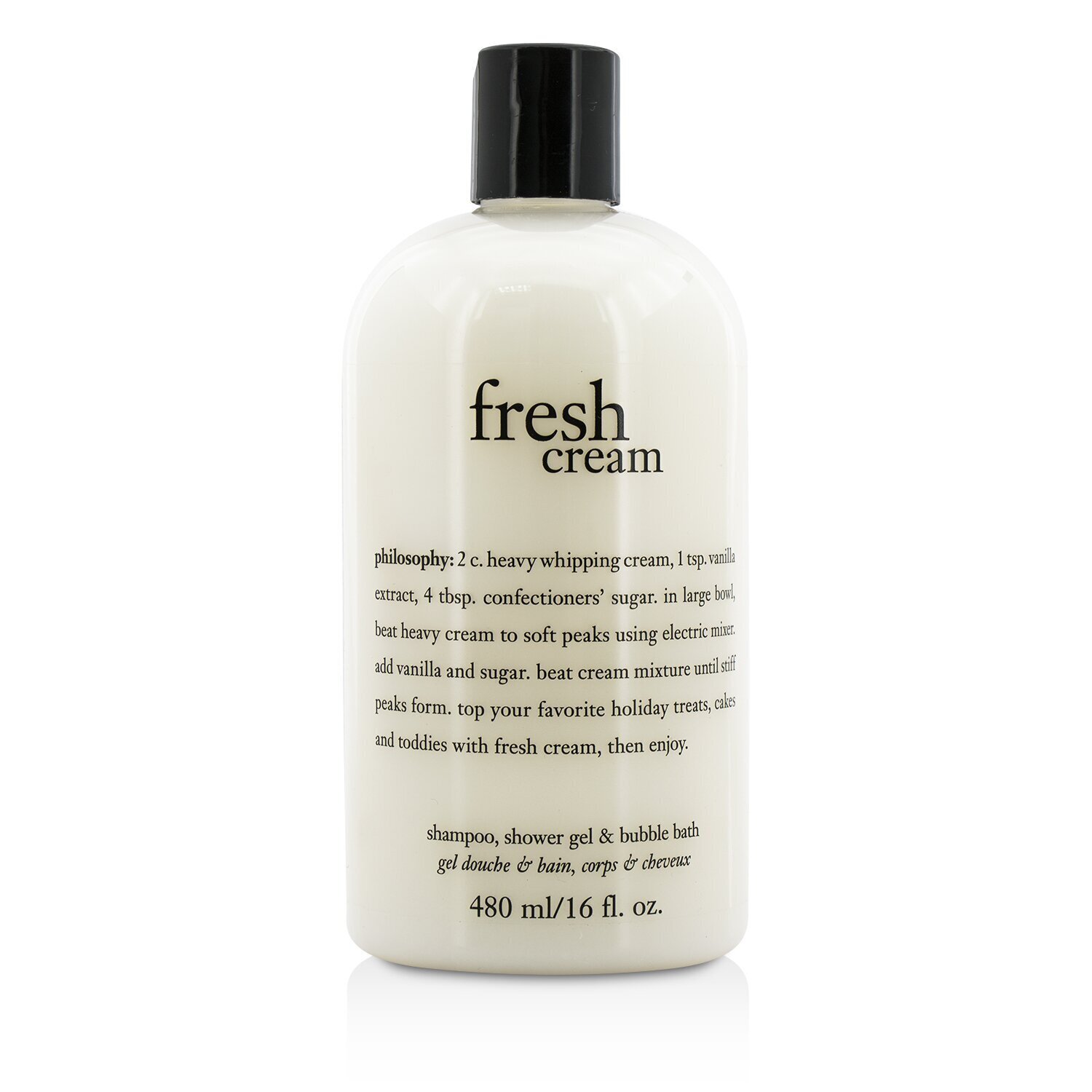 Philosophy Fresh Cream Shampoo, Shower Gel & Bubble Bath 480ml/16oz