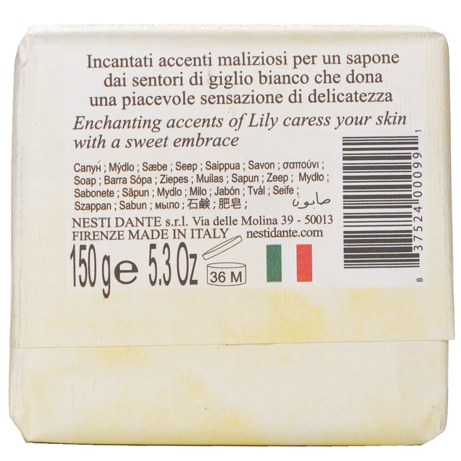 Nesti Dante Amorino mýdlo - Lily Charm 150g/5.3oz