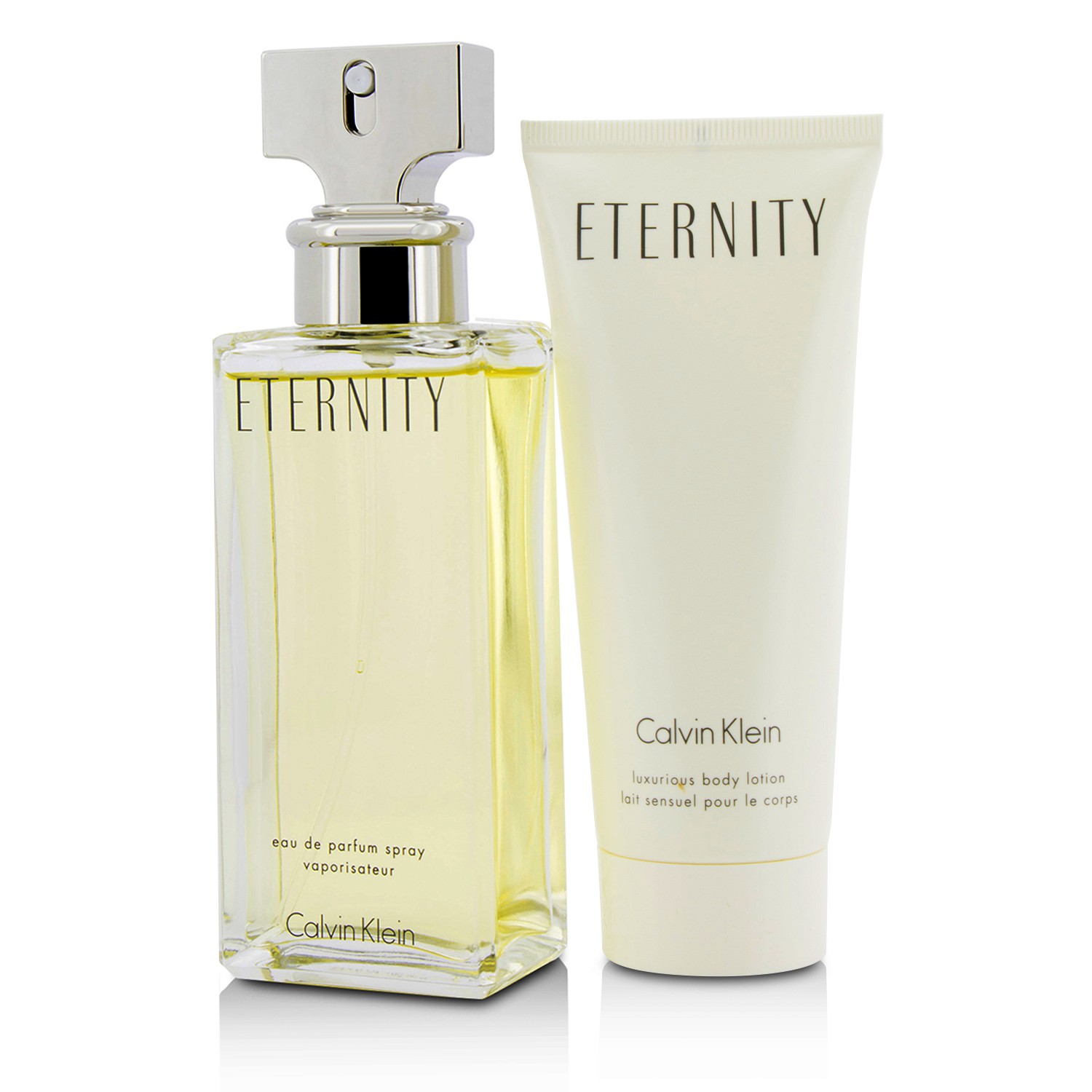 Calvin Klein Eternity Coffret: Eau De Parfum Spray 100ml/3.4oz + Luxurious Body Lotion 100ml/3.4oz 2pcs