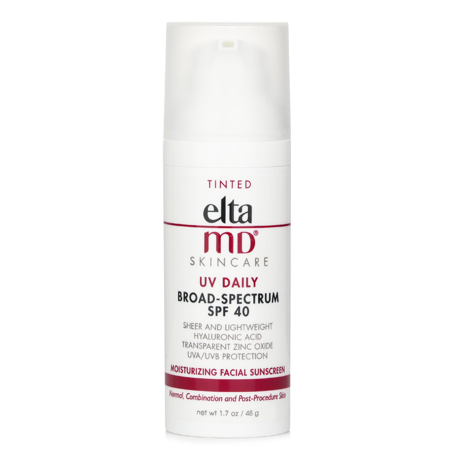 EltaMD UV Daily Moisturizing Facial Sunscreen SPF 40 - For Normal, Combination & Post-Procedure Skin - Tinted 48g/1.7oz