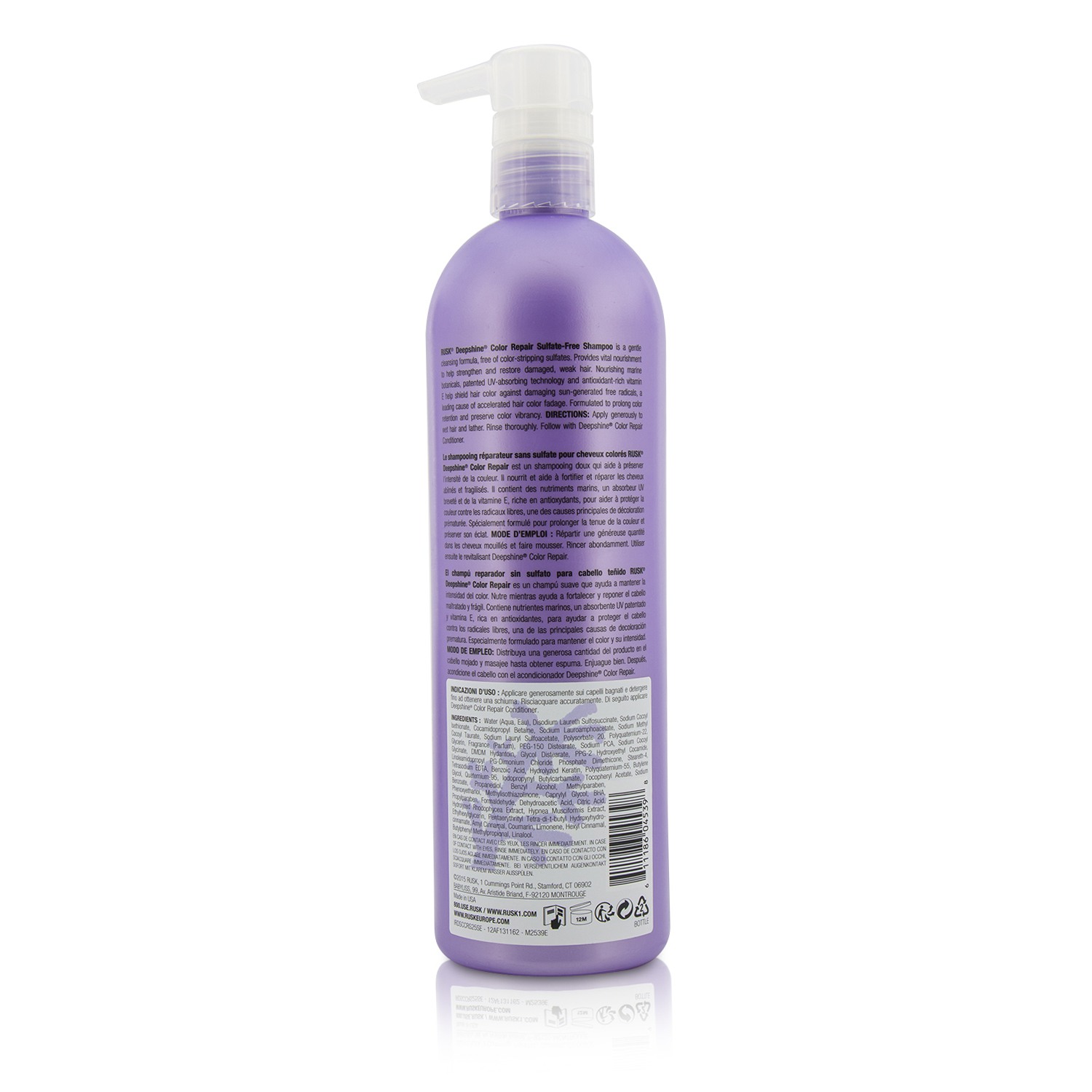 Rusk Szampon do włosów niezawierający siarczanów Deepshine Color Repair Sulfate-Free Shampoo 739ml/25oz