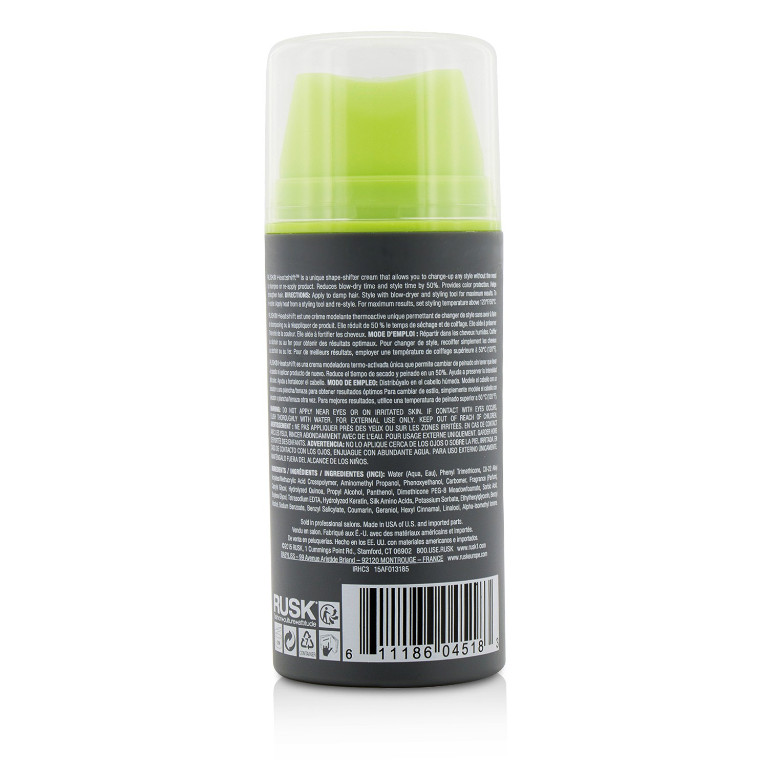 Rusk Heatshift Re-Styling Krim (Kekuatan Medium Hold) 96g/3.4oz
