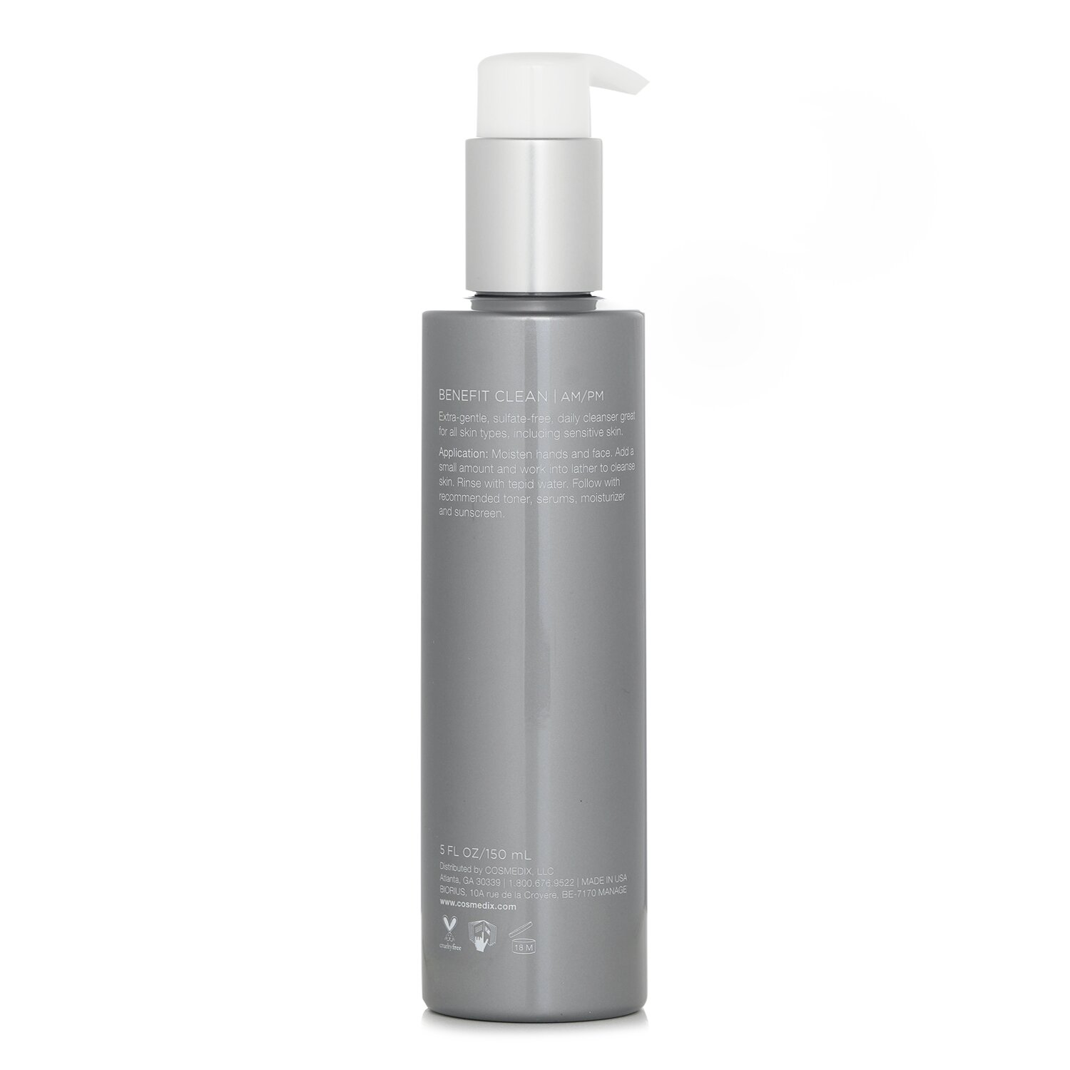CosMedix 歌斯美迪 溫和洗面乳 Benefit Clean Gentle Cleanser 150ml/5oz