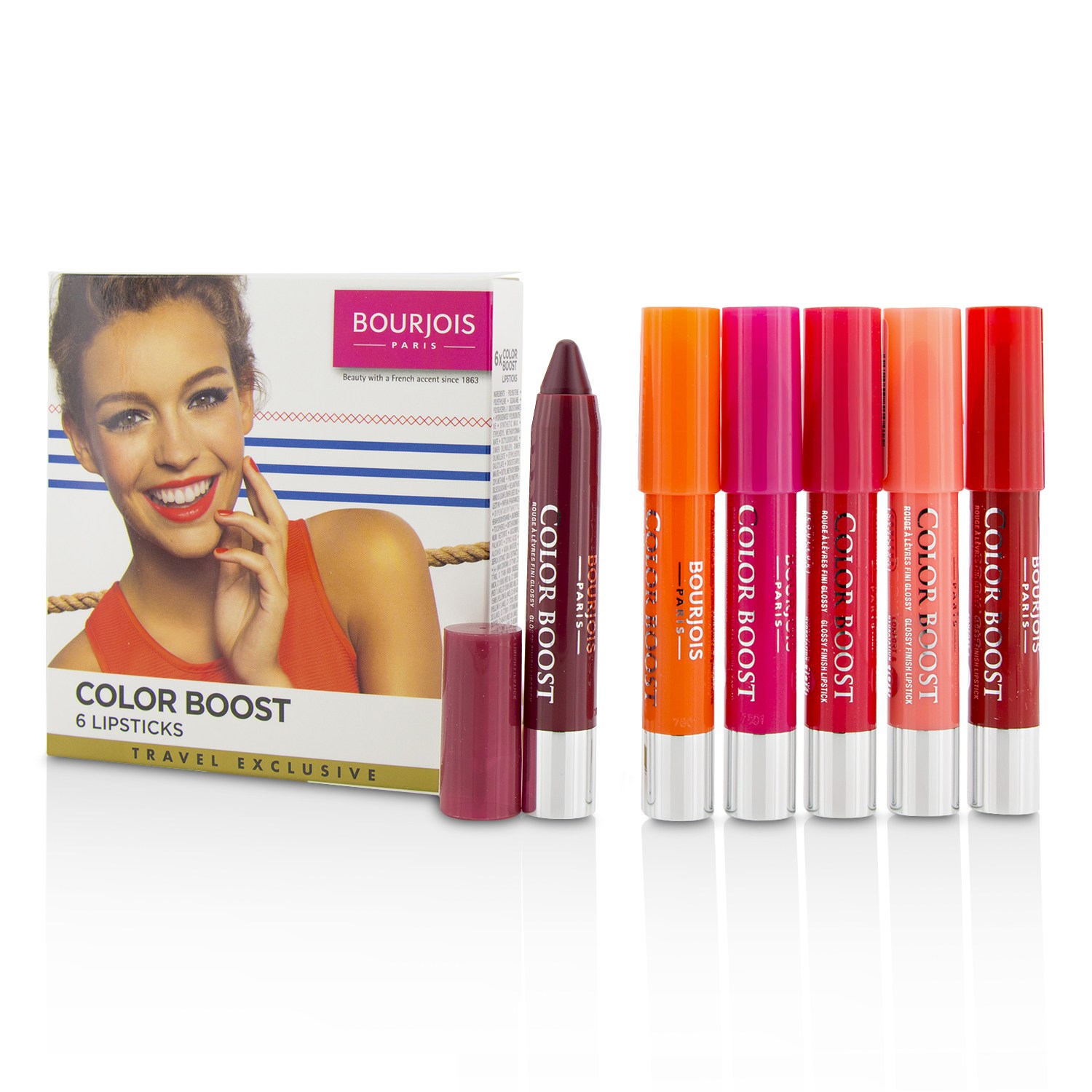 Bourjois Colorboost Glossy Finish Lipstick Set 6pcs
