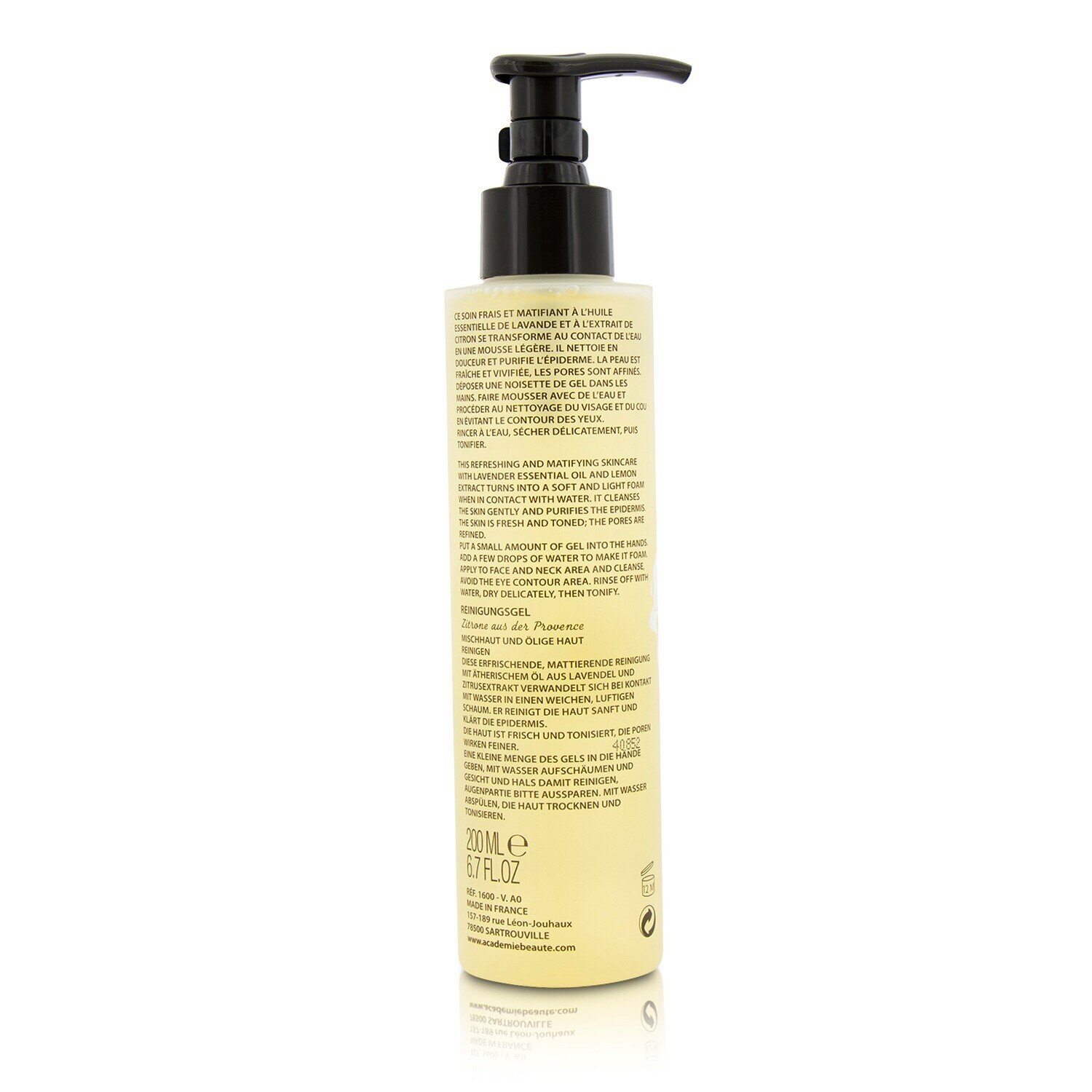 Academie Aromatherapie Cleansing Gel - for oljet til kombinert hud 200ml/6.7oz