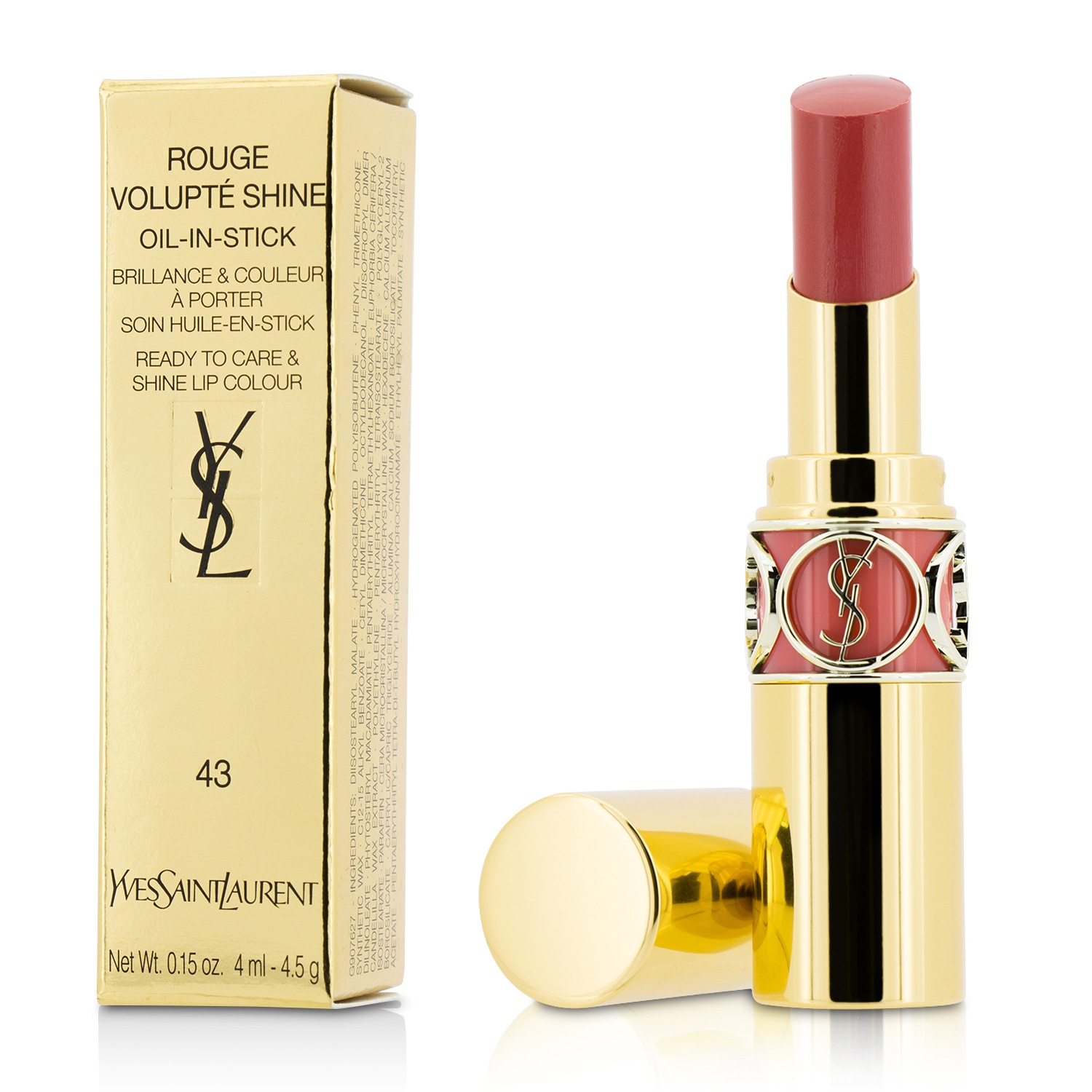 圣罗兰(YSL) Yves Saint Laurent (金色圆管)莹亮纯魅唇膏 3.2g/0.11oz