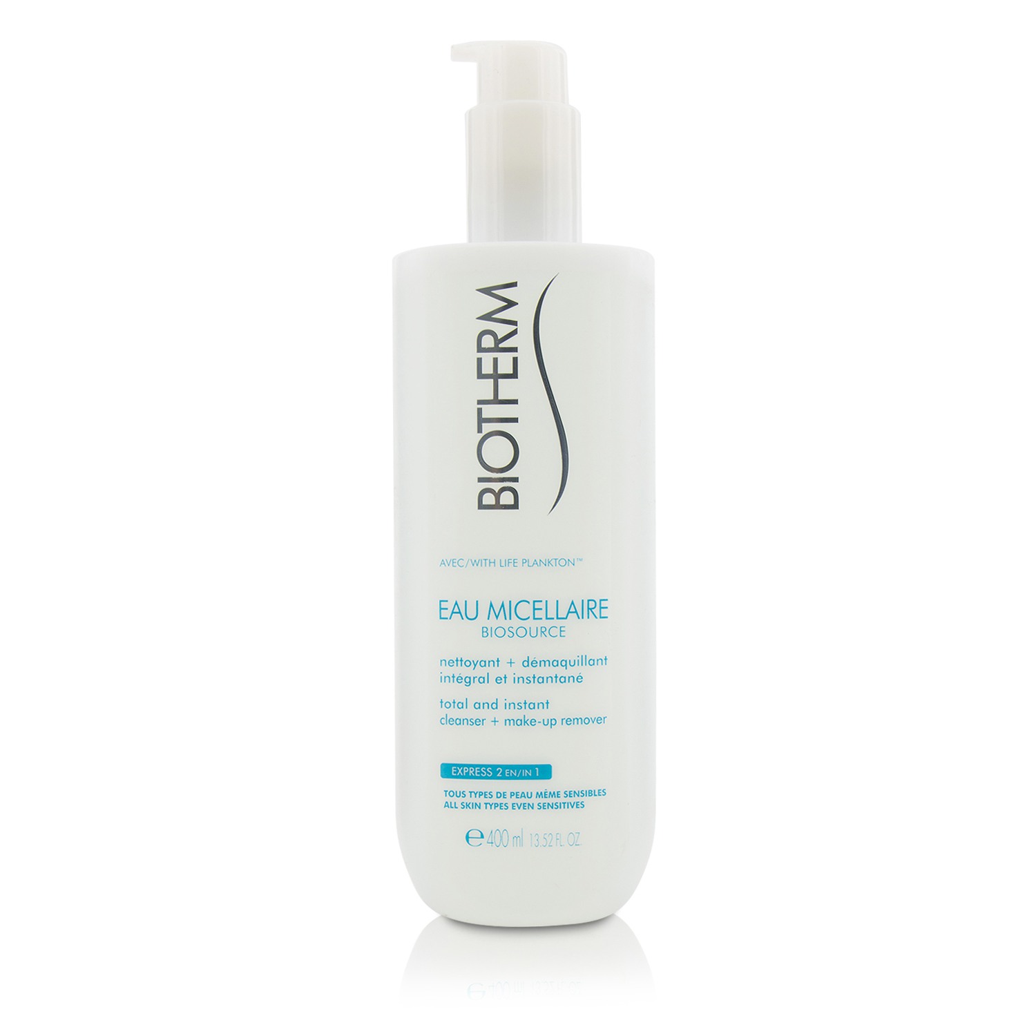 Biotherm Biosource Eau Micellaire Limpiador Total & Instantáneo + Removedor de Maquillaje - Para Todo Tipo de Piel 400ml/13.52oz