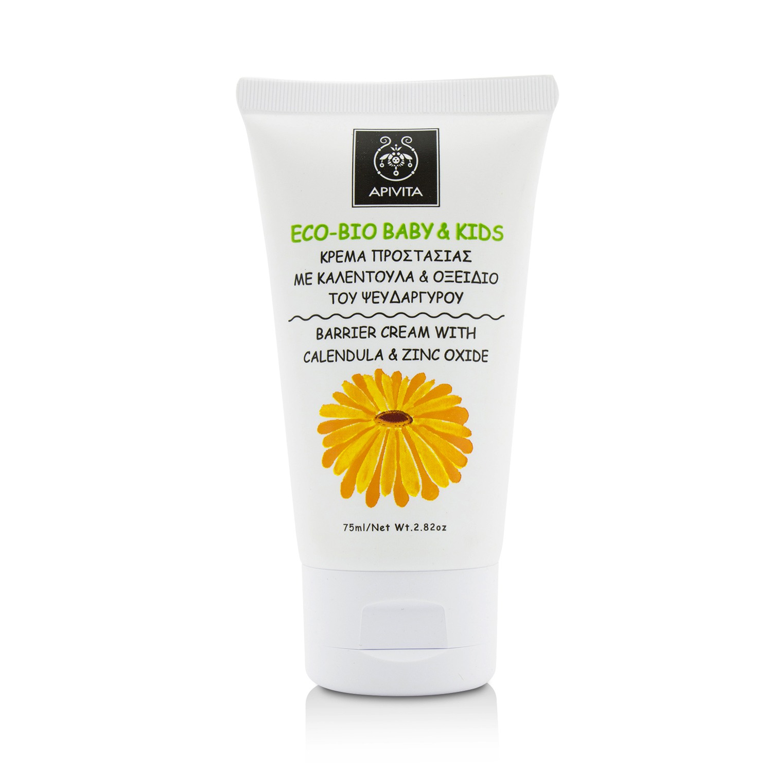 Apivita Eco-Bio Baby & Kids Barrier Cream With Calendula & Zinc Oxide 75ml/2.82oz