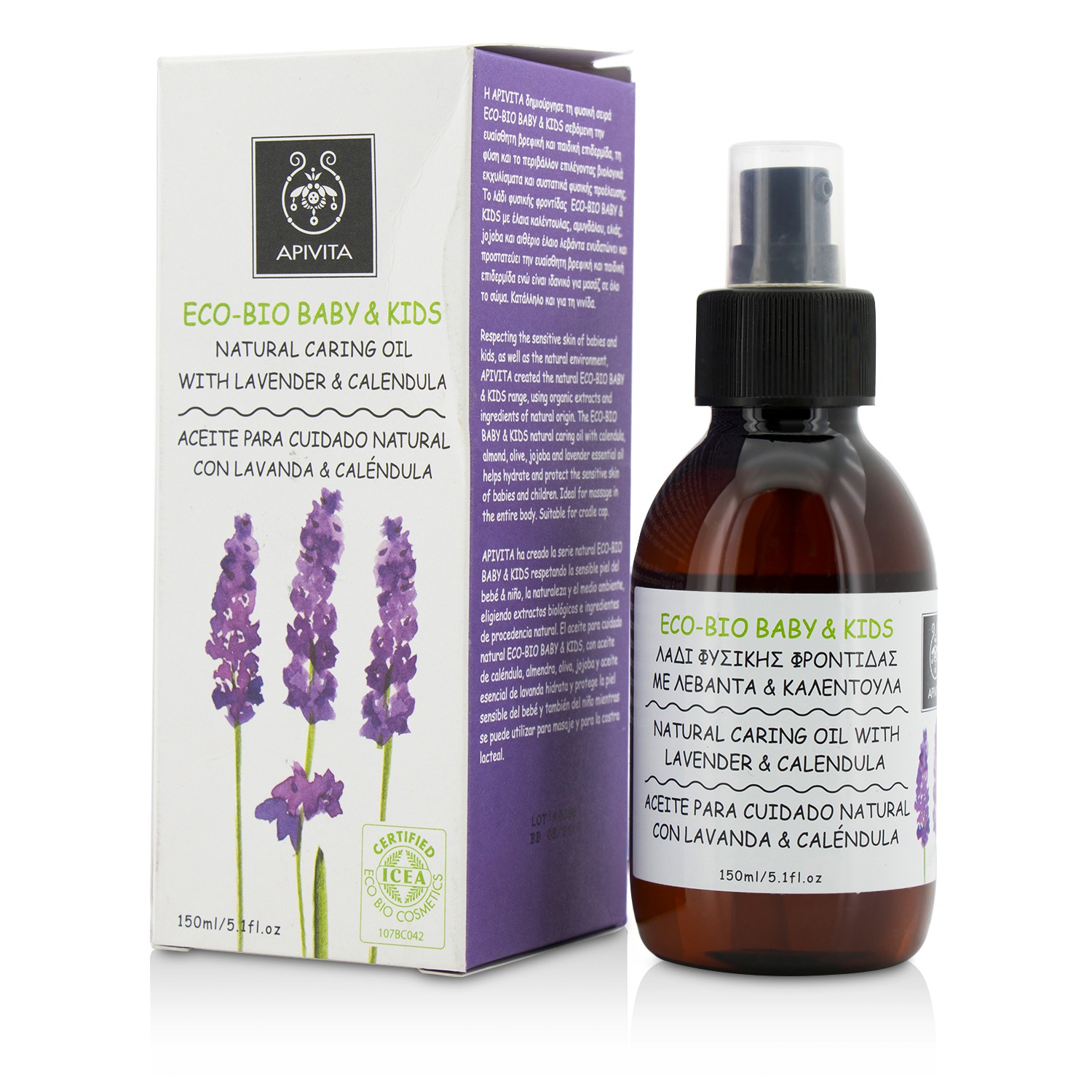 Apivita Eco-Bio Baby & Kids Aceite Cuidador Natural Con Lavanda & Caléndula 150ml/5.1oz