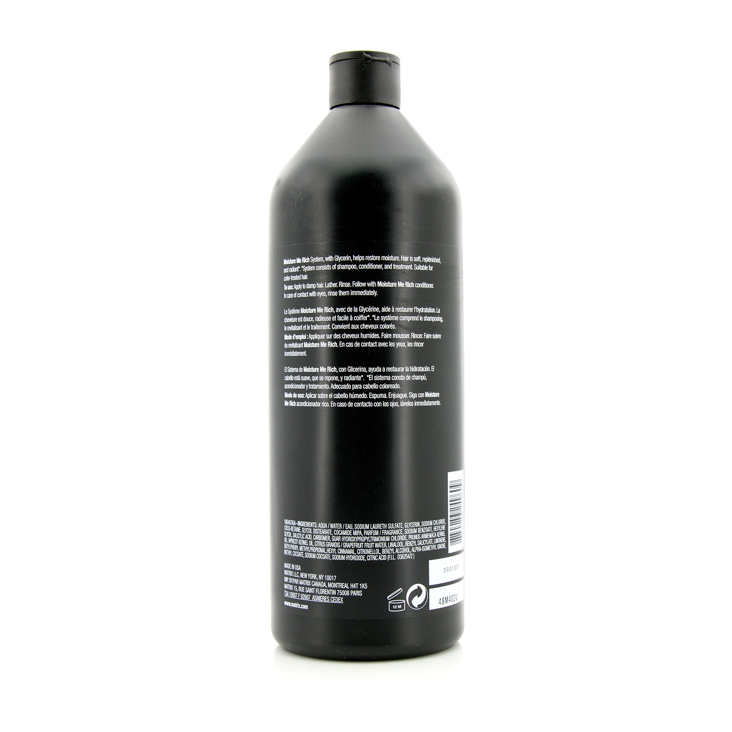 Matrix Total Results Moisture Me Rich Glycerin Shampoo (For Hydration) 1000ml/33.8oz