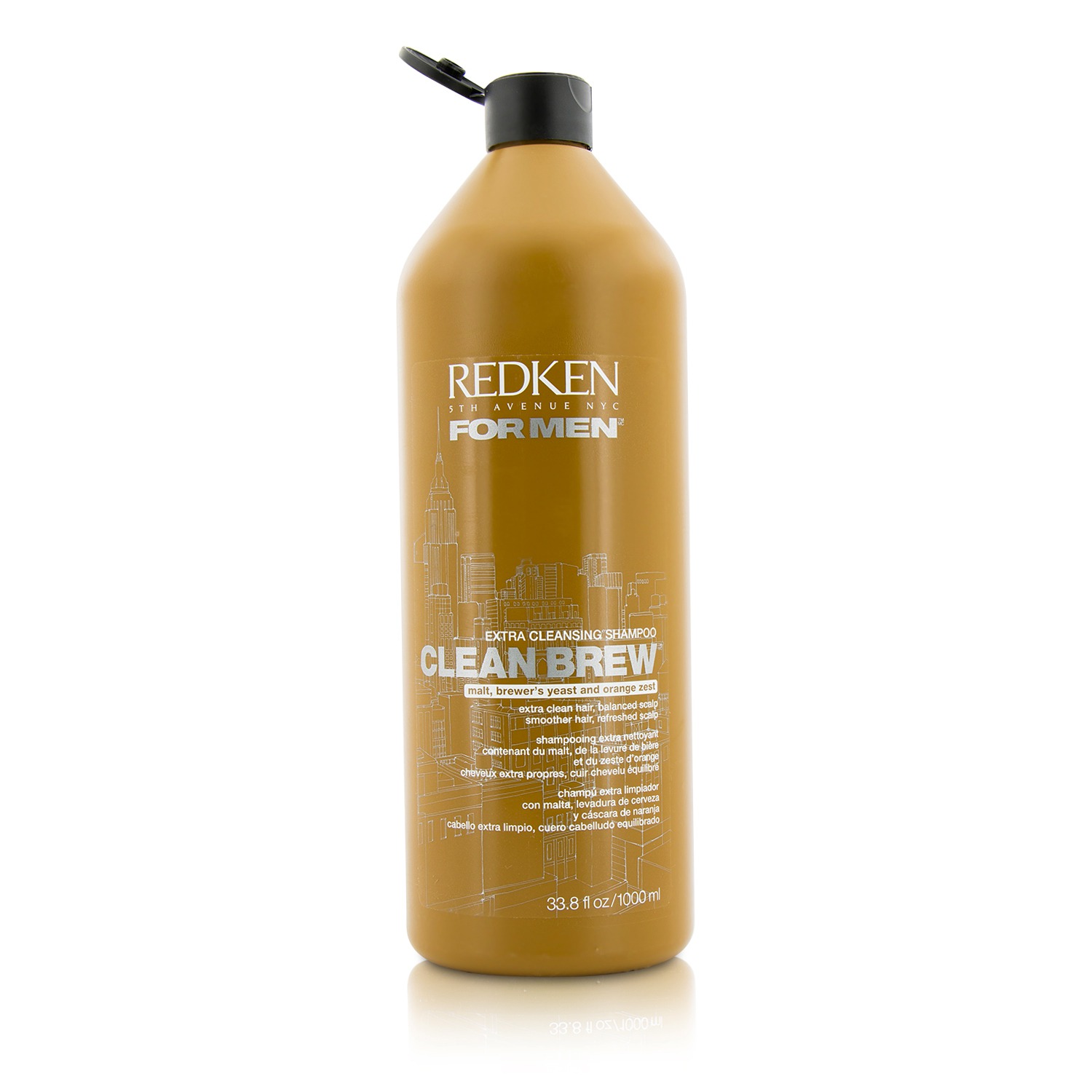 Redken Men Clean Brew Extra Cleansing Shampoo (Extra Clean Hair, Balanced Scalp) 1000ml/33.8oz