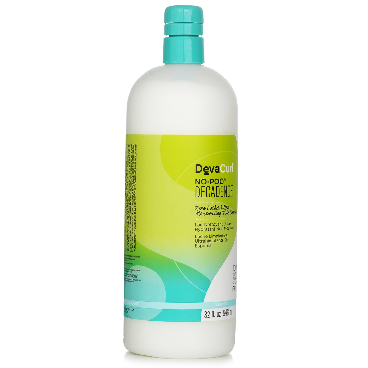 DevaCurl No-Poo Decadence (Zero Lather Ultra Moisturizing Milk Cleanser - For Super Curly Hair) 946ml/32oz