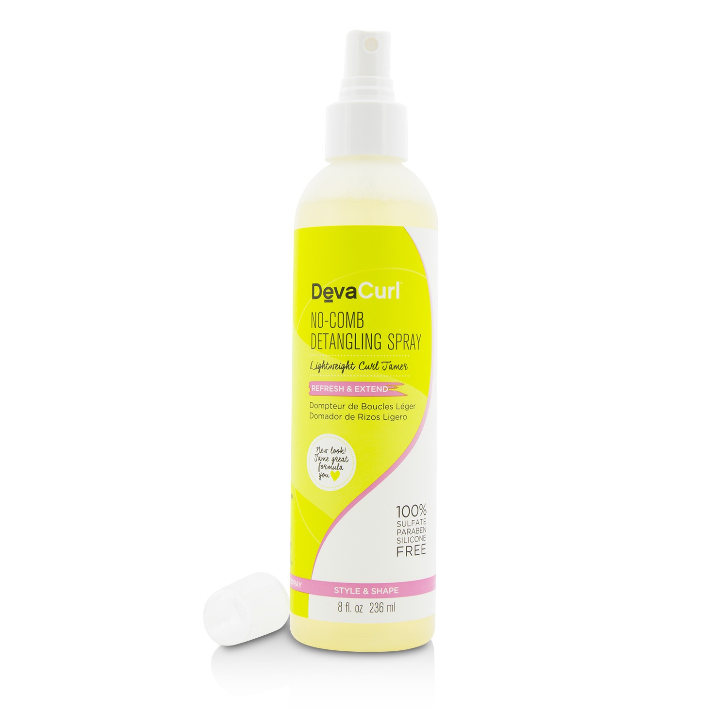 DevaCurl 捲髮專家 柔順解結噴霧No-Comb Detangling Spray (輕量級捲曲制伏 - 刷新和延伸) 236ml/8oz